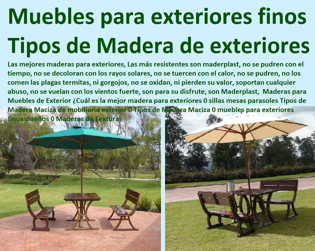 17 MESA Y SILLAS PARA EXTERIORES 0 MUEBLES PLÁSTICOS CON PARASOLES 0