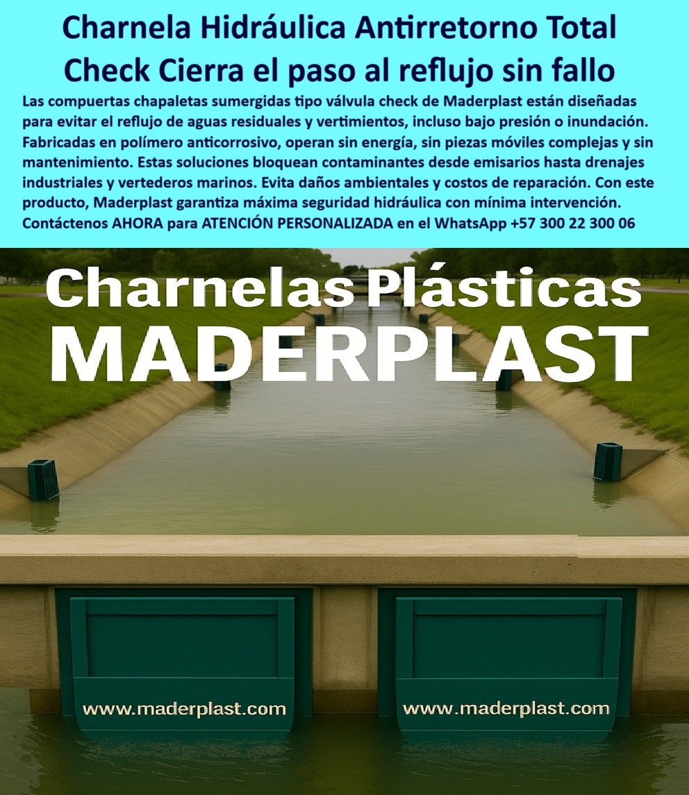 Charnela Canal Compuertas Canales Diques Válvulas Anti Inundacion Maderplast 0 Zonas portuarias petroleras y costeras compuerta inteligente de flujo unidireccional válvula sumergida de control de flujo barrera antirretorno La imagen presenta la Charnela Hidráulica Antirretorno Total Maderplast, el sistema de bloqueo de reflujo más avanzado y fiable. Diseñadas como compuertas chapaletas sumergidas tipo válvula check, estas soluciones de Maderplast están garantizadas para cerrar el paso a reflujos de aguas residuales y vertimientos, operando impecablemente incluso bajo presión extrema o inundación. Su fabricación en polímero anticorrosivo asegura un rendimiento sin igual: sin energía, sin piezas móviles complejas y sin ningún tipo de mantenimiento. Estas válvulas bloquean contaminantes de forma segura desde emisarios hasta drenajes industriales y vertederos marinos, eliminando daños ambientales y costos de reparación. Con este producto, Maderplast le ofrece máxima seguridad hidráulica y una intervención mínima, protegiendo su inversión con una tecnología superior que redefine la durabilidad y eficiencia en el control de fluidos, - La charnela hidráulica antirretorno total de Maderplast ha sido desarrollada para ofrecer protección-antirretorno confiable y de alto desempeño, actuando como válvula de seguridad marina incluso en condiciones extremas. Si te preguntas ¿Cuál es la mejor válvula check para vertederos marinos?, esta tecnología es la respuesta, ya que integra polímero anticorrosivo sin mantenimiento, ideal para prevenir inundaciones bajo presión, funcionando como una barrera de flujo unidireccional sin energía ni piezas móviles. La solución Maderplast se comporta como una compuerta unidireccional automática, permitiendo el flujo en una sola dirección y bloqueando el reflujo sin fallos, perfecta como solución diques anti-inundación para infraestructuras críticas. - Para quienes buscan cómo bloquear contaminantes en drenajes industriales, esta válvula de seguridad anti-reflujo actúa también como bloqueador de contaminantes, perfecta para sistema control vertimientos, protección emisarios industriales, y compuerta zonas portuarias petroleras. En contextos industriales, costeros o marinos, donde se requiere resistencia al ambiente agresivo, esta tecnología responde también a la necesidad de compuerta chapaleta sumergida instalada para reflujo cero, reduciendo el impacto ambiental y permitiendo una operación sin intervención constante. - Este sistema polímero anticorrosivo, sin piezas móviles, es el aliado perfecto para una compuerta sumergida mínima intervención, especialmente cuando se requiere un control de inundación bajo presión. Se convierte así en la mejor opción para quienes necesitan drenaje industrial sin fallos, y se preguntan ¿Dónde encuentro compuertas sumergidas sin mantenimiento?, ya que esta válvula-check-sumergida garantiza mantenimiento-cero-charnelas durante su vida útil, incluso en sistemas de protección costera antirretorno. - La compuerta-polímero-duradera de Maderplast forma parte de un portafolio de soluciones-marinas-costeras que permiten la contención eficiente de vertimientos. Ya sea en canales industriales, emisarios, o drenajes urbanos, esta charnela-antirretorno-total asegura que el flujo no regrese, brindando tranquilidad operativa en entornos complejos. Se comporta como una válvula vertederos marinos duradera, lo que también responde a la pregunta ¿Necesito compuerta antirretorno para zonas costeras, cuál es ideal?, - Como elemento clave en inundaciones-prevención-hidráulica, la tecnología Maderplast combina la robustez de diseño con un sistema antirretorno inteligente, brindando una solución definitiva al control-vertimientos-aguas y a la necesidad de compuerta cero piezas móviles. Si lo que se busca es una barrera reflectora fiable que también ofrezca reducción costos reparación ambiental, este es el equipo indicado. - Además, actúa como válvula sumergida control caudal, siendo esencial en contextos donde se requiere una válvula check reflujo cero, lo cual permite mantener el control hidráulico incluso bajo condiciones de presión elevada. Este producto se destaca como una charnela seguridad hidráulica máxima, con una eficiencia probada en drenajes-industriales-seguros, sistema control reflujo sin energía, y solución seguridad hidráulica bajo presión o inundación. - En conclusión, esta charnela hidráulica antirretorno total sin mantenimiento, que funciona como válvula check bloquea contaminantes y vertimientos, es la mejor aliada para proyectos que requieren fiabilidad, sostenibilidad, y durabilidad. Es la alternativa más segura para diseñar sistemas robustos que enfrenten desafíos ambientales sin comprometer la operación. La compuerta chapaleta sumergida, la válvula check de reflujo, y la charnela antidrenaje eficiente de Maderplast representan el estándar de excelencia en protección de infraestructuras hidráulicas modernas.0 Charnela Canal Compuertas Canales Diques Válvulas Anti Inundacion Maderplast 0 Zonas portuarias, petroleras y costeras, - compuerta inteligente de flujo unidireccional, - válvula-sumergida-de-control-de-flujo, - barrera antirretorno 0