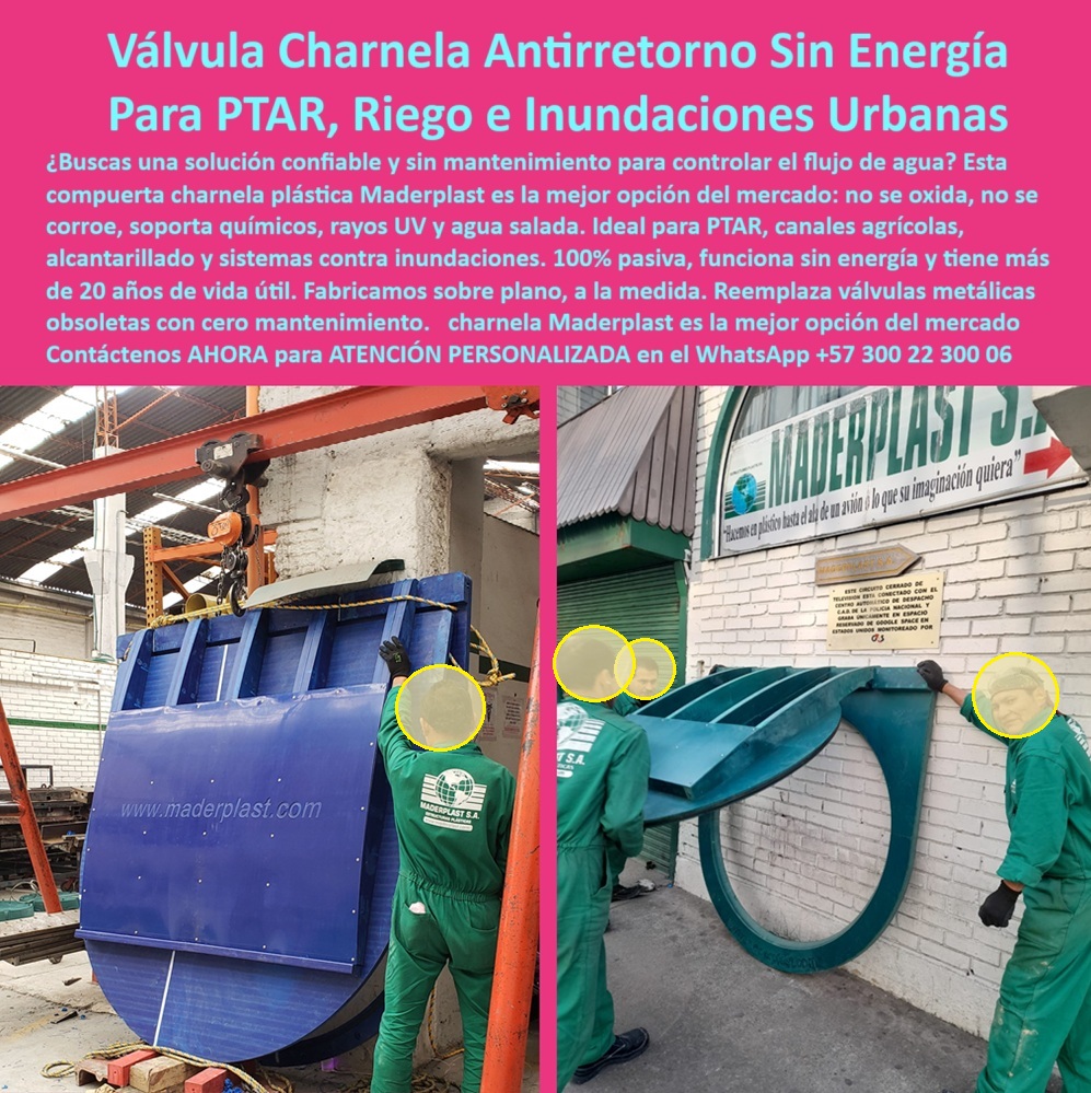 Fábrica Charnelas De Gran Diámetro Para Ptap Ptar Catálogo Brochure Maderplast 0 compuerta abatible para canal agrícola de concreto Válvulas de gran caudal para salida de agua sin retorno válvula de retención plásticas ptar 01 La imagen muestra la Válvula Charnela Antirretorno Sin Energía de Maderplast, una solución confiable y profesional diseñada especialmente para PTAR, riego e inundaciones urbanas, fabricada a la medida para cada necesidad hidráulica. Esta compuerta abatible para canal agrícola de concreto no se oxida, no se corroe y soporta químicos, rayos UV y agua salada, garantizando una operación sin fallos y más de 20 años de vida útil sin mantenimiento. - Diseñada con polímero técnico de durabilidad extrema, esta válvula charnela antirretorno sin energía es una tecnología pasiva que se activa con el flujo y funciona sin componentes eléctricos ni presión. Su estructura robusta la convierte en el reemplazo ideal para válvulas metálicas obsoletas que fallan por corrosión o desgaste. Como explican nuestros técnicos: esta es la válvula de retención plástica para PTAR que los ingenieros hidráulicos eligen cuando necesitan una solución eficiente, sin consumo energético y sin gastos operativos adicionales. - Fabricada por la fábrica de charnelas plásticas Maderplast, especializada en charnelas de gran diámetro, cada unidad se realiza sobre plano, a la medida, para proyectos hidráulicos exigentes, ya sean canales agrícolas, alcantarillado o sistemas contra inundaciones. Desde el primer uso, su rendimiento hidráulico es superior, gracias a su compuerta plástica sin energía, completamente pasiva, que actúa como una barrera anti-reflujo urbana, protegiendo la red de saneamiento incluso en temporadas de lluvias o crecidas. - ¿Cuál es la mejor solución para el riego e inundaciones urbanas sin mantenimiento? La respuesta de los expertos es clara: una válvula charnela antirretorno Maderplast, una compuerta plástica 100% pasiva que funciona sin deteriorarse en contacto con químicos, rayos UV y agua salada. Es la alternativa moderna, sustentable y confiable frente a las compuertas metálicas que requieren mantenimiento continuo y fallan con el tiempo. - ¿Necesito una válvula de retención plástica para PTAR que sea confiable, cuál es? La solución es esta misma tecnología, recomendada por su excelente resistencia y capacidad de adaptarse a canales agrícolas, quebradas, obras urbanas e infraestructuras acuáticas. Ingenieros e instaladores coinciden: se trata de una compuerta plástica de gran caudal para salida de agua sin retorno, que ofrece cero mantenimiento hidráulico, vida útil superior a 20 años, y un funcionamiento silencioso y efectivo. - ¿Dónde encuentro válvulas de gran caudal para salida de agua sin retorno? En Maderplast, líderes en la fabricación de componentes para PTAR eficientes, con soluciones de gran diámetro hidráulico, que responden a cada necesidad del proyecto con calidad de ingeniería de clase mundial. Ya sea para reemplazar compuertas metálicas fallidas o para iniciar un nuevo sistema con tecnología avanzada, esta válvula proporciona un control de flujo de agua sin mantenimiento. - Técnicos Maderplast explican: “La compuerta abatible canal concreto fue diseñada para enfrentar ambientes exigentes con fiabilidad y sin dependencia energética. Es la mejor alternativa en zonas donde el acceso a sistemas eléctricos es limitado o donde el mantenimiento periódico es inviable”. Esta válvula de gran caudal, moldeada con precisión y reforzada para durar, transforma la forma en que se controla el agua en los sistemas modernos de alcantarillado, riego e infraestructura. - ¿Cómo reemplazar válvulas metálicas obsoletas con cero mantenimiento? Simple: con una compuerta plástica PTAR riego, fabricada en polímero anticorrosivo duradero, resistente a agentes agresivos, que asegura un rendimiento constante y confiable. Los proyectos de infraestructura hidráulica que requieren vida útil extendida, mínimo mantenimiento y alta eficiencia, encuentran aquí la respuesta ideal. - ¿Qué válvula charnela antirretorno no necesita energía para PTAR? Esta solución de Maderplast responde con claridad: una válvula 100% pasiva, de gran caudal, diseñada sobre plano, libre de corrosión y compatible con infraestructuras nuevas o sustituciones directas de válvulas metálicas. Su diseño robusto y su instalación a medida sin problemas permiten que sea usada tanto en canales agrícolas como en alcantarillado urbano, obras rurales o plantas industriales. - Al adquirir esta tecnología, no solo se mejora el rendimiento del sistema, sino que se asegura un ahorro significativo en costos de operación, mantenimiento y reemplazo. Con una vida útil de más de 20 años, esta válvula charnela plástica antirretorno se convierte en una inversión estratégica que protege, regula y optimiza cualquier sistema de agua, sin necesidad de energía, engranajes, o lubricación. Fábrica Charnelas De Gran Diámetro Para Ptap Ptar Catálogo Brochure Maderplast 0 compuerta abatible para canal agrícola de concreto, Válvulas de gran caudal para salida de agua sin retorno, válvula de retención plásticas ptar