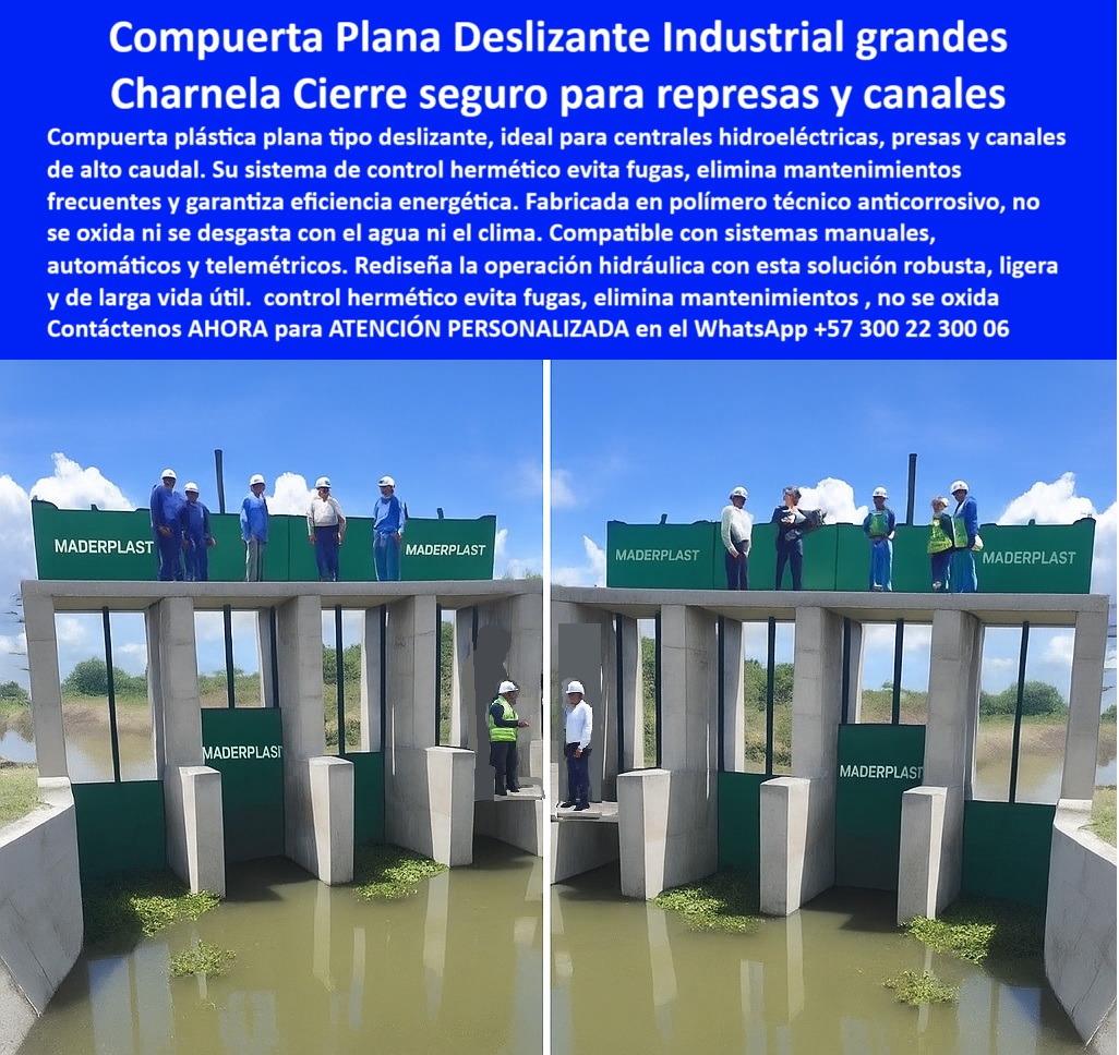 Instalación De Compuerta Charnela Gran Formato Para Obras Hidráulicas Maderplast 0 Compuertas desagües rurales Proyecto hidráulico con válvula plástica Cómo se instala una compuerta antirretorno Compuerta plástica ptap La imagen expone la Compuerta Plana Deslizante Industrial Maderplast, la culminación en ingeniería para un control hídrico preciso y confiable. Esta solución, diseñada para centrales hidroeléctricas, represas y canales de alto caudal, representa el estándar más alto en rendimiento y durabilidad. Fabricada con nuestro exclusivo polímero técnico anticorrosivo, la compuerta de Maderplast garantiza un sistema hermético sin fugas, erradicando por completo el mantenimiento y las reposiciones. Su estructura robusta y excepcionalmente ligera asegura una resistencia inigualable ante condiciones climáticas extremas y el uso intensivo, sin oxidarse ni degradarse. Compatible con sistemas de control manuales, automáticos y telemétricos, esta compuerta redefine la eficiencia energética y la operación segura en cualquier infraestructura. Es la inversión inteligente que tus proyectos merecen, una compra que te asegura la máxima calidad y una tranquilidad operativa total. Además de esta solución, Maderplast lidera el desarrollo de tecnologías hidráulicas con productos de alto rendimiento como la válvula-plástica-anticorrosiva, diseñada específicamente para resistir las condiciones más exigentes. Su uso es clave en cada proyecto hidráulico válvula plástica, donde el control-caudal-eficiente es esencial para evitar pérdidas de agua y garantizar una operación sostenida en el tiempo. Gracias al polímero técnico hidráulico avanzado, estas válvulas ofrecen mantenimiento-cero-compuertas y una durabilidad incomparable. La compuerta deslizante plástica robusta para control caudal permite una instalación limpia y segura, incluso en proyectos rurales. Gracias a su diseño especializado como compuerta deslizante represa robusta, no requiere ajustes constantes ni reemplazos, ya que opera sin fallos incluso en condiciones de uso intensivo. ¿Cuál es la mejor compuerta industrial sin mantenimiento? Sin duda, la de Maderplast. Su sistema de compuerta hermética de clima extremo asegura una operación continua, sellado hermético para canales y ausencia de corrosión, incluso en ambientes altamente agresivos. Maderplast responde a preguntas claves como: ¿Necesito compuerta hermética para canal, cuál recomiendan? o ¿Dónde comprar válvula anticorrosiva para la represa? Y lo hace ofreciendo soluciones diseñadas con precisión como la charnela industrial hermética, ideal represas y canales, fabricada en materiales que soportan años de funcionamiento sin perder integridad estructural. Su sistema de charnela-cierre-seguro y su configuración como charnela cierre hidráulico grandes obras permite que su uso sea común tanto en grandes infraestructuras como en zonas rurales, gracias a su fácil adaptación. Para proyectos donde se requiere una operación automatizada, contamos con sistema control agua anticorrosivo, control nivel agua automatizado, y válvulas control flujo durables, todos ellos diseñados bajo estándares de eficiencia energética. La compuerta plástica deslizante de gran tamaño se adapta a canales de gran caudal, y su integración con equipos hidráulicos larga vida garantiza un rendimiento constante a lo largo de los años. Para aquellos que preguntan ¿Cómo evitar fugas en sistemas de riego con compuertas?, la solución está en nuestras compuertas canales alto caudal, que integran compuerta robusta operación sencilla, charnela industrial control caudal, y un sistema de compuerta-deslizante-industrial que no necesita mantenimiento. A esto se suma la capacidad de crear componentes hidráulicos personalizados según cada necesidad. Entre las soluciones más destacadas de Maderplast se encuentran también: infraestructura-resiliente-plástica, compuerta ecológica huella baja, e inversión compuerta bajo mantenimiento. Todo esto se logra a través de un catálogo innovador que incluye la tapa deslizante hermética industrial, la válvula hidráulica anti-fugas, y sistemas de control-caudal-eficiente orientados al desarrollo sostenible de infraestructuras hidráulicas. En el mundo de las compuertas plásticas centrales hidroeléctricas y compuerta plástica planta tratamiento, Maderplast ha consolidado su liderazgo gracias a la fabricación de compuerta polímero energía eficiente. Estos productos no solo mejoran la eficiencia del agua, sino que aportan valor económico y ambiental, convirtiéndose en una solución compuerta cero mantenimiento que revoluciona el manejo del agua. La instalación compuerta antirretorno también forma parte de nuestro portafolio de innovación, asegurando que el flujo de agua se mantenga bajo control, sin riesgos de retroceso. Todo esto se integra dentro de nuestros equipos-hidráulicos-polímero, desarrollados bajo exigentes parámetros de calidad. Ya sea que estés desarrollando una infraestructura rural o una gran central hidroeléctrica, Maderplast tiene la respuesta: solución represas sin mantenimiento, solución control agua grandes obras hidroeléctricas, y solución desagües rurales eficientes. Porque sabemos que cada detalle importa, y que cada gota de agua debe estar bajo control. Soluciones-manejo-agua, desarrolladas con materiales de última generación, con visión sostenible y compromiso con el futuro. En Maderplast creamos más que compuertas: creamos tranquilidad, ahorro y eficiencia para todos los proyectos hidráulicos.01 Instalación De Compuerta Charnela Gran Formato Para Obras Hidráulicas Maderplast 0 Compuertas desagües rurales, - Proyecto hidráulico con válvula plástica, - Cómo se instala una compuerta antirretorno, Compuerta plástica ptap