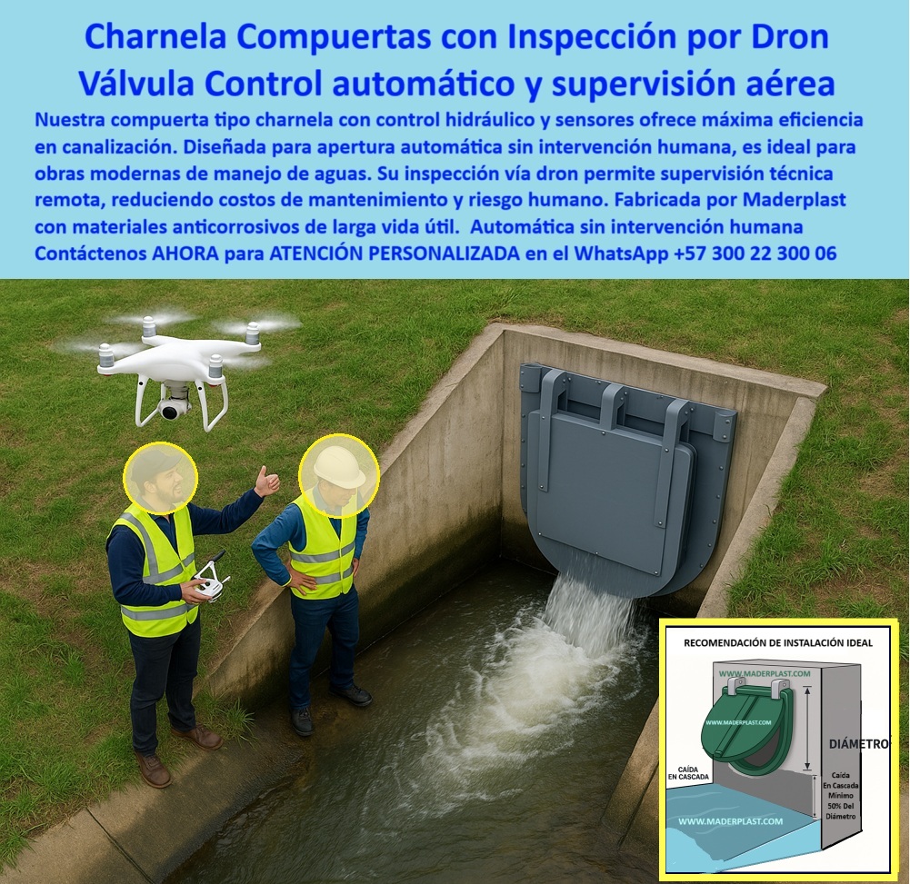 Supervisión Técnica de Válvulas Charnelas Instaladas Canales Hidráulicos Maderplast 0 control hidráulico con sensores Asesoría planos render fotos inspección con dron  01 Supervisión Técnica de Válvulas Charnelas Instaladas Canales Hidráulicos Maderplast 0 La imagen revela la Charnela Compuertas Maderplast con Inspección por Dron, la vanguardia en control hidráulico. Esta válvula, diseñada con tecnología de sensores y capacidad de supervisión aérea, ofrece la máxima eficiencia en canalización. Su apertura es completamente automática, eliminando la necesidad de intervención humana y optimizando las obras modernas de manejo de aguas. Con la inspección vía dron, garantizamos una supervisión técnica remota que reduce drásticamente los costos de mantenimiento y el riesgo para el personal. Fabricada por Maderplast con materiales anticorrosivos de última generación, esta compuerta asegura una durabilidad excepcional y una vida útil prolongada. Es la inversión inteligente para aquellos que buscan soluciones automáticas, seguras y altamente eficientes para la gestión hídrica. ¡Adquiera hoy la tecnología que redefine el control de canales!, - Esta solución funciona como una charnela compuerta con control automático y dron de inspección, brindando un sistema de supervisión técnica remota que permite visualización aérea en tiempo real, lo que responde directamente a preguntas como ¿Qué compuerta automática puede inspeccionar con dron? y ¿Cómo reducir el riesgo humano en el manejo de aguas con compuertas?. Esta charnela-inspección-dron permite una gestión hídrica optimizada remota, actuando como un componente clave en solución canalización máxima eficiencia para ciudades inteligentes e infraestructura moderna. - Gracias al uso de materiales-anticorrosivos-larga-vida, esta compuerta garantiza resistencia y durabilidad, evitando la corrosión y reduciendo mantenimientos correctivos. Su apertura automática sin intervención, también conocida como automatización-sin-intervención, es perfecta para canales donde no se desea operar manualmente, reduciendo riesgos operativos y mejorando el flujo constante de aguas. Ideal para obras modernas manejo aguas, este sistema reduce tiempos de inspección gracias a la supervisión técnica remota de drones y mejora la seguridad general del sistema, cumpliendo con estándares de eficiencia y confiabilidad. - El sistema responde también a consultas como ¿Dónde encuentro válvulas de control hidráulico con supervisión aérea?, ya que combina control-automático-hidráulico con una arquitectura inteligente de respuesta remota y sin contacto físico. Así mismo, ofrece reducción-costos-mantenimiento y riesgo-humano-minimizado, lo que la convierte en la elección lógica para instituciones que exigen tecnología segura, automatizada y de larga vida útil. - Esta válvula es una verdadera compuerta hidráulica sensores eficiente, dotada de control digital agua canales, con soporte técnico especializado, incluyendo asesoría planos render hidráulicos y todo un sistema de acompañamiento en diseño y ejecución. Como parte de nuestras soluciones-ingeniería-avanzada, esta válvula con sensores inteligente es ideal para flujo unidireccional automatizado, sin fallos, sin deformaciones y con durabilidad extrema en obras hídricas. - Además, su configuración como sistema canalización con dron permite que la instalación se mantenga operativa con mínima intervención técnica, incluso en zonas remotas o de difícil acceso. Su diseño de compuerta anti-óxido sin deformación garantiza confiabilidad, mientras que su funcionamiento en válvula control automático supervisión aérea convierte esta tecnología en una referencia de eficiencia. - Este sistema forma parte de un conjunto más amplio de herramientas de protección de infraestructuras acuáticas, con soluciones de canalización máxima eficiencia y mantenimiento predictivo de compuertas, siendo esencial en proyectos de infraestructura hídrica con supervisión técnica remota. Al integrar esta compuerta hidráulica con sensores, no solo estás invirtiendo en tecnología, sino también en seguridad, rendimiento y modernización. Para muchos ingenieros, esta es ya la respuesta a ¿Cuál es la solución más eficiente para canalización sin intervención humana? control hidráulico con sensores Asesoría planos render fotos inspección con dron  01
