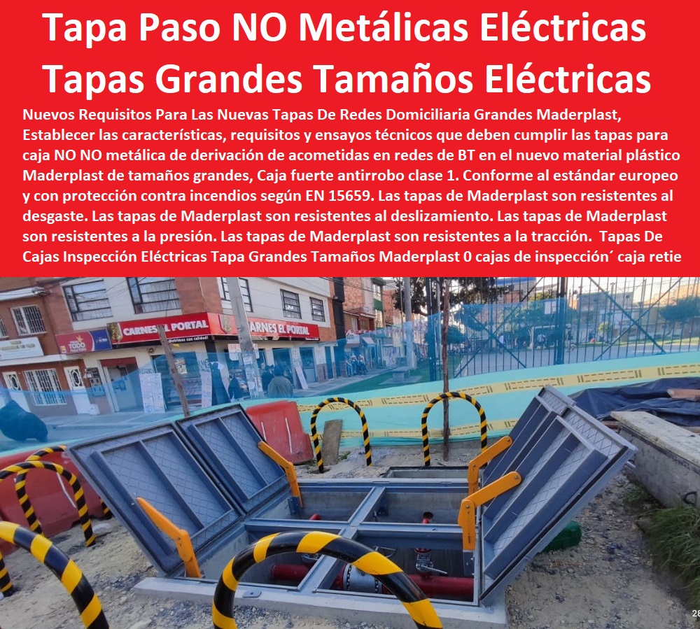Tapas De Cajas Inspección Eléctricas Tapa Grandes Tamaños Maderplast 0 cajas de inspección caja retie plástica 0 Tapa Caja De Inspección Para Alumbrado Público 0 Tapa Cajas De Paso Metálicas Eléctricas Retie 0  PROVEEDOR CISTRIBUIDOR FABRICANTE DE SUMINISTRO E INSTALACION DE MATERIALES PARA REDES ELÉCTRICAS 0 Obras De Urbanismo Eléctricas 0 Crucetas Para Redes Alta Y Media Tinción 0 Compuertas Para Hidroeléctricas 0 Diques Para Hidroeléctrica 0 Tapas Turbinas Generadoras 0 Insonorización De Turbinas Y Plantas Generadoras De Electricidad 0 Charnela Compuerta De 0 Tapas Para Pozos De Inspección tapa de inspección 230 x 130 caja 0 Tapas De Cajas Inspección Eléctricas Tapa Grandes Tamaños Maderplast 0 cajas de inspección caja retie plástica 0 Tapa Caja De Inspección Para Alumbrado Público 0 Tapa Cajas De Paso Metálicas Eléctricas Retie 0 tapa de inspección 230 x 130 caja 0 