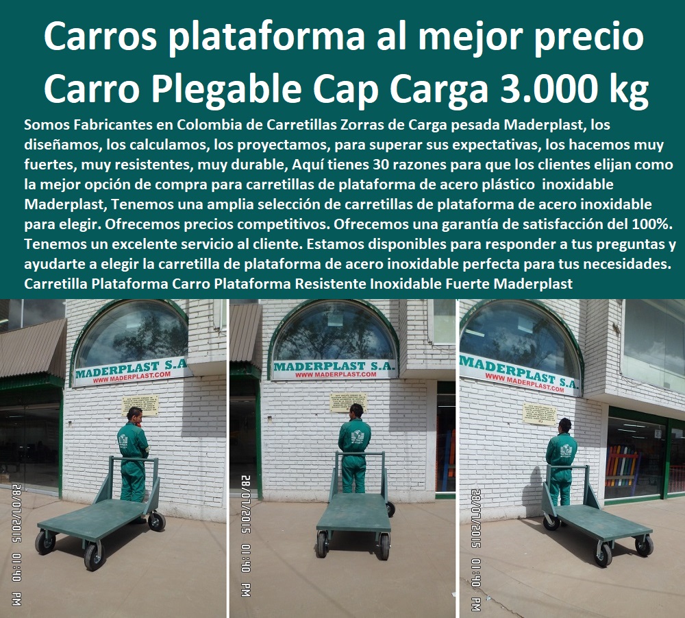 Carretilla Plataforma Carro Plataforma Resistente Inoxidable Fuerte Maderplast 0 Carro Plataforma Plegable Cap Carga 1.000 kg 0 Carro Plataforma De Carga 0 Diseño y Fabricación carros sencillo para picking 0 carros plataforma al mejor precio PP 0 Carretilla Plataforma Carro Plataforma Resistente Inoxidable Fuerte Maderplast 0 Carro Plataforma Plegable Cap Carga 1.000 kg 0 Carro Plataforma De Carga 0 Diseño y Fabricación carros sencillo para picking 0 carros plataforma al mejor precio PP 0