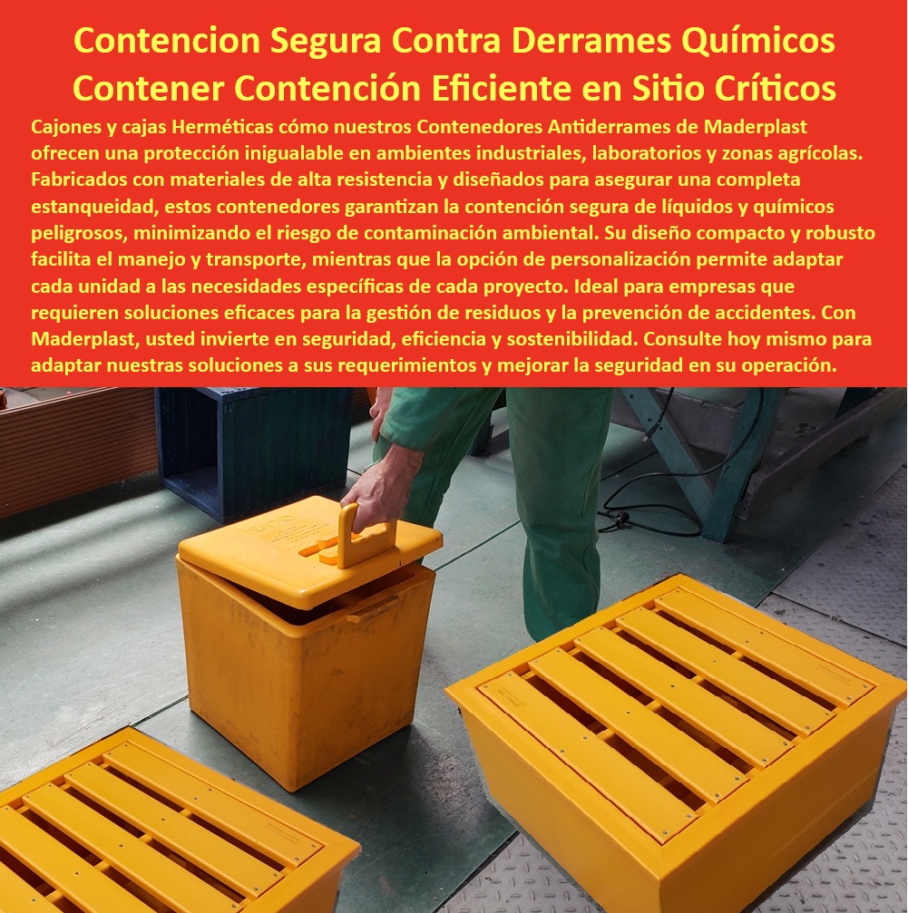 Cajas Contención De Fluidos Contenedor Antiderrames Con Cubierta Tapa Maderplast Cajas para almacenamiento de productos químicos con cierre hermético, - Compara las opciones de contenedores antiderrames con diferentes diseños compactos y robustos, - La imagen muestra un robusto contenedor antiderrames de color amarillo con tapa, diseñado para la contención segura de líquidos, - Contención segura derrames químicos, - Contenedor móvil con base para el transporte de líquidos, - Seguridad-Eficiencia, - Contención-Segura-Líquidos, - Cajas de control de derrames para líquidos inflamables, - Cajas de contención de fluidos, - Diques de contención para la industria química, - Las características clave incluyen prevención de derrames, almacenamiento seguro y utilización optimizada del espacio con un diseño apilable, - Personalización-Contenedores, - Contención-Derrames-Químicos, - ¿Dónde puedo encontrar proveedores de diques de contención portátiles cerca de mí?, - Prevención de accidentes, - Cajas para transporte de líquidos inflamables, - Contenedores para derrames con tapa, - El contenedor es adecuado para talleres, industrias químicas y diversos entornos industriales para evitar la contaminación y los accidentes, - Seguridad Eficiencia Sostenibilidad Maderplast, - Proveedores diques contención portátiles cerca de mí, - ¿Cuáles son los mejores proveedores de diques de contención portátiles?, - Contención segura líquidos peligrosos, - Recomiéndame un contenedor antiderrames con cubierta para almacenamiento seguro, - Manejo transporte contenedores antiderrames, - Cajones jaulas herméticas antiderrames, - Diseño Compacto y Robusto, - Contenedor contención eficiente sitio crítico, - Gestión de residuos, - Soluciones gestión residuos prevención accidentes, - ¿Qué características de seguridad deben tener los contenedores para manejo de residuos peligrosos?, - Contenedores para el manejo de residuos peligrosos, - Protección inigualable ambientes industriales, - Necesito un contenedor con tapa para contención segura de derrames químicos, - Personalización contenedores necesidades proyecto, - ¿Cómo elegir cajas con control de derrames para líquidos inflamables?, - ¿Cuáles son las soluciones para la gestión de residuos y prevención de accidentes?, - Cajones-Herméticos-Antiderrames, - Diseño compacto y robusto de contenedores, - ¿Qué cajas con control de derrames son ideales para líquidos inflamables?, - Contenedor Antiderrames Con Cubierta, - Contenedor-Contención-Sitios-Críticos, - ¿Dónde comprar cajones y jaulas herméticas antiderrames para mi taller? 0 Proveedores de diques de contención portátiles cerca de mí, - Cajas con control de derrames para industrias, - Diques-contención-portátiles, - Soluciones-eficaces- Cajas Contención De Fluidos Contenedor Antiderrames Con Cubierta Tapa Maderplast 0 Proveedores de diques de contención portátiles cerca de mí Cajas con control de derrames para industrias Diques contención portátiles Soluciones eficaces Cajas para almacenamiento de productos químicos con cierre hermético, - Compara las opciones de contenedores antiderrames con diferentes diseños compactos y robustos, - La imagen muestra un robusto contenedor antiderrames de color amarillo con tapa, diseñado para la contención segura de líquidos, - Contención segura derrames químicos, - Contenedor móvil con base para el transporte de líquidos, - Seguridad-Eficiencia, - Contención-Segura-Líquidos, - Cajas de control de derrames para líquidos inflamables, - Cajas de contención de fluidos, - Diques de contención para la industria química, - Las características clave incluyen prevención de derrames, almacenamiento seguro y utilización optimizada del espacio con un diseño apilable, - Personalización-Contenedores, - Contención-Derrames-Químicos, - ¿Dónde puedo encontrar proveedores de diques de contención portátiles cerca de mí?, - Prevención de accidentes, - Cajas para transporte de líquidos inflamables, - Contenedores para derrames con tapa, - El contenedor es adecuado para talleres, industrias químicas y diversos entornos industriales para evitar la contaminación y los accidentes, - Seguridad Eficiencia Sostenibilidad Maderplast, - Proveedores diques contención portátiles cerca de mí, - ¿Cuáles son los mejores proveedores de diques de contención portátiles?, - Contención segura líquidos peligrosos, - Recomiéndame un contenedor antiderrames con cubierta para almacenamiento seguro, - Manejo transporte contenedores antiderrames, - Cajones jaulas herméticas antiderrames, - Diseño Compacto y Robusto, - Contenedor contención eficiente sitio crítico, - Gestión de residuos, - Soluciones gestión residuos prevención accidentes, - ¿Qué características de seguridad deben tener los contenedores para manejo de residuos peligrosos?, - Contenedores para el manejo de residuos peligrosos, - Protección inigualable ambientes industriales, - Necesito un contenedor con tapa para contención segura de derrames químicos, - Personalización contenedores necesidades proyecto, - ¿Cómo elegir cajas con control de derrames para líquidos inflamables?, - ¿Cuáles son las soluciones para la gestión de residuos y prevención de accidentes?, - Cajones-Herméticos-Antiderrames, - Diseño compacto y robusto de contenedores, - ¿Qué cajas con control de derrames son ideales para líquidos inflamables?, - Contenedor Antiderrames Con Cubierta, - Contenedor-Contención-Sitios-Críticos, - ¿Dónde comprar cajones y jaulas herméticas antiderrames para mi taller? 0 Cajas Contención De Fluidos Contenedor Antiderrames Con Cubierta Tapa Maderplast 0 Proveedores de diques de contención portátiles cerca de mí, - Cajas con control de derrames para industrias, - Diques-contención-portátiles, - Soluciones-eficaces-