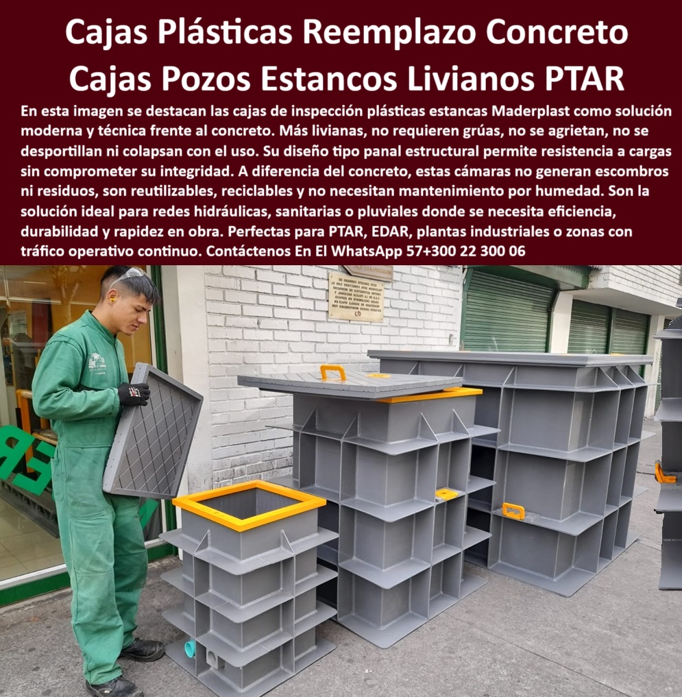 Caja De Inspección Plástica Herméticas Pozos Estancos Ptap Ptar Y Edar Maderplast 0 Cuál es la mejor caja de registro pozos de visita subterráneos cajas de inspección duraderas para ptar sistema inspección hidráulica Ptar pozos plásticos de visita para PTAR y EDAR, - cámaras de registro de alta resistencia para PTAP, - ¿Cajas plásticas para pozos de visita que no se oxiden?, - Solución técnica definitiva en -cajas de inspección ligeras para plantas industriales, - cajas plásticas modulares sin necesidad de grúas, - cajas de registro hidráulico en polímero técnico, - cajas de inspección plásticas resistentes a impactos, - pozos de visita plásticos ligeros para EDAR, - cajas de pozos estancos ligeros anticorrosivos, - cajas plásticas para plantas de aguas residuales, - sistema de inspección plástica para PTAR, - cámaras-de-registro-plásticas, - redes-hidráulicas-con-cajas-plásticas, - solución de registro hidráulico sin mantenimiento, - inspección-subterránea-ligera, - cajas herméticas ligeras para infraestructura hidráulica, - cajas estancas para plantas de tratamiento de agua, - solución-anticorrosiva-inspección, - ¿Qué cajas de inspección duran más en plantas PTAR?, - cajas-herméticas-reciclables, - cajas de registro resistentes a químicos y humedad, - cajas-plasticas-hermeticas-reemplazo-concreto-ptar-pozos-estancos-sistema-inspeccion-hidraulica-durabilidad-industrial, - cajas de registro hidráulico para alto tráfico, - ¿Dónde venden cajas de inspección resistentes a la humedad?, - sistema modular de pozos de visita estancos, - cajas de revisión plásticas para entornos químicos agresivos, - soluciones de inspección hidráulica en polímero técnico reciclado, - cajas plásticas para redes sanitarias y pluviales, - cajas plásticas resistentes a químicos industriales, - cajas plásticas reforzadas para inspección subterránea, - pozo-estanco-plástico-ptar, - caja plástica de inspección estanca industrial, - pozos de visita plásticos prefabricados para EDAR, - cajas de inspección ligeras y reciclables industriales, - solución de cajas de inspección sin óxido, - cámaras estancas para plantas industriales PTAR, - ¿Dónde comprar cajas plásticas de inspección estancas?, - Soporte técnico autorizado - cajas plásticas estancas para inspección subterránea, - sistema de inspección hidráulico anticorrosivo y reciclable, - Descripción Optimizada de la Imagen Es: La imagen muestra un sistema de cajas plásticas estancas de inspección diseñadas como solución moderna y ligera frente al concreto tradicional. Estas cajas modulares de polipropileno técnico, fabricadas por Maderplast, no requieren grúas para su instalación, no se agrietan ni colapsan, y ofrecen resistencia estructural bajo condiciones extremas de humedad y exposición química. Ideales para plantas PTAR, EDAR y redes pluviales, las cajas de Maderplast son reutilizables, reciclables, no generan residuos ni requieren mantenimiento. Además, su diseño estructural tipo panal garantiza estabilidad y durabilidad por más de 20 años, convirtiéndolas en la mejor opción para proyectos industriales que demandan eficiencia, sostenibilidad y bajo costo de operación, - cámaras plásticas de alta durabilidad para EDAR, - ¿Cuál es la mejor caja de registro para zonas químicas?, - cajas de inspección plásticas para infraestructura hidráulica, - sistema-inspección-hidráulica-industrial, - pozos de visita estancos para redes hidráulicas, - caja-plástica-de-inspección, - cajas de inspección para plantas industriales PTAR, - sistemas de inspección plástica anticorrosiva para PTAR, - cajas plásticas de inspección para redes hidráulicas industriales, - cámaras plásticas prefabricadas resistentes a químicos, - cajas-de-inspección-para-zonas-húmedas, - cajas herméticas de polipropileno técnico reciclado, - pozos estancos de polipropileno reciclado, - cámaras plásticas de registro hidráulico sin mantenimiento, - pozos plásticos anticorrosivos para zonas húmedas, - pozos-visita-plástico-industrial, - cajas de inspección plásticas reciclables para PTAP  0 Caja De Inspección Plástica Herméticas Pozos Estancos Ptap Ptar Y Edar Maderplast 0 Cuál es la mejor caja de registro pozos de visita subterráneos, - cajas de inspección duraderas para ptar, - sistema-inspección-hidráulica, - Ptar