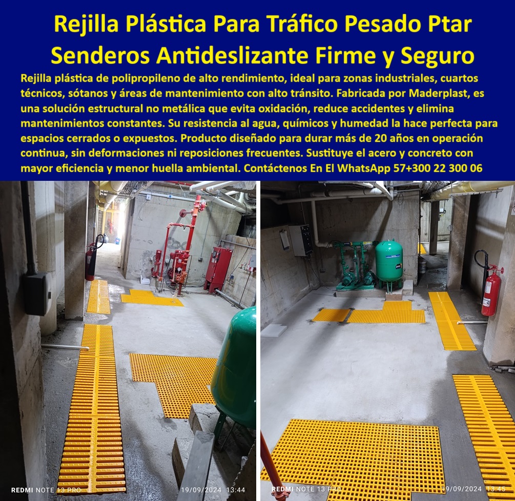 Rejilla Plástica Industrial Antideslizante Planta Tratamiento Rejillas Tramex Maderplast 0 amarillas Emparrillado estructural no metálico en polipropileno emparrillado estructura plástico resistente al tráfico pesado rejilla PP 0 rejillas plásticas de alta durabilidad para cuartos técnicos, - pisos técnicos de polipropileno resistentes a humedad, - emparrillado-plástico-para-tráfico-pesado, - rejillas plásticas de alta resistencia mecánica para PTAP, - rejillas plásticas amarillas para tráfico pesado, - rejillas-tramex-antideslizantes, - Emparrillado estructural de polipropileno resistente para plantas PTAR, - rejillas-plásticas-industriales, - soluciones plásticas para tráfico continuo en plantas, - senderos plásticos resistentes al tráfico industrial agresivo, - emparrillados de polipropileno para ambientes industriales húmedos, - rejillas de paso seguro para áreas de tratamiento, - sistemas-de-pisos-plásticos-industriales, - pisos plásticos visibles antideslizantes para mantenimiento industrial, - pisos plásticos de polipropileno para tránsito industrial, - rejillas plásticas Tramex industriales para mantenimiento, - emparrillado estructural no metálico de polipropileno industrial, - Descripción Optimizada de la Imagen: La imagen muestra corredores técnicos industriales equipados con rejillas plásticas amarillas de polipropileno de alta resistencia, fabricadas por Maderplast, diseñadas para soportar tráfico pesado en ambientes exigentes como plantas de tratamiento, sótanos industriales y cuartos de máquinas. Estas estructuras plásticas antideslizantes ofrecen un paso seguro, eliminan riesgos de accidentes, y garantizan operación continua en condiciones de humedad, exposición química y tránsito agresivo. El emparrillado plástico de Maderplast, estructurado sin componentes metálicos, elimina problemas de oxidación y reduce drásticamente la necesidad de mantenimientos frecuentes, sustituyendo exitosamente a pisos de acero o concreto. Su instalación modular permite una adaptación rápida y eficaz a cualquier geometría de obra, manteniendo altos estándares de seguridad industrial y eficiencia operativa. Con más de 20 años de vida útil comprobada, las rejillas plásticas Maderplast representan la opción inteligente, sostenible y rentable para optimizar el tránsito pesado en zonas críticas industriales, mientras se protege el entorno y se reducen los costos operativos, - emparrillado plástico reforzado para tráfico en estaciones de mantenimiento, - pisos plásticos técnicos para zonas de tránsito industrial pesado, - rejillas de polipropileno industrial para áreas expuestas, - rejillas amarillas industriales de polipropileno estructural, - senderos-antideslizantes-industriales, - rejillas industriales amarillas de tránsito seguro, - Pisos plásticos estructurales para ambientes industriales corrosivos, - soluciones-plásticas-para-ptar, - senderos plásticos antideslizantes para zonas de alto tráfico, - ¿Qué piso plástico industrial soporta tráfico pesado y químicos?, - comparativa confiable para toma de decisiones -Rejillas plásticas Tramex para zonas industriales de alto tránsito, - plataformas de paso estructurales plásticas en zonas industriales, - emparrillado estructural plástico para tráfico pesado en sótanos, - pisos-industriales-de-polipropileno, - senderos industriales de plástico resistente, - soluciones plásticas de paso pesado para plantas PTAR, - senderos plásticos industriales en áreas técnicas, - ¿Dónde venden rejillas plásticas resistentes al tráfico pesado?, - pisos plásticos sin óxido para cuartos de mantenimiento, - emparrillado estructural plástico industrial, - ¿Cuál es la mejor rejilla PP para tránsito industrial continuo?, - rejillas plásticas resistentes para tráfico continuo en plantas, - ¿Qué emparrillado plástico es mejor para zonas industriales húmedas?, Solución técnica definitiva en - ¿Dónde puedo comprar rejillas Tramex plásticas industriales antideslizantes?, - Soluciones de senderos plásticos industriales para tráfico continuo, - pisos plásticos de polipropileno resistentes al tránsito industrial, - rejillas plásticas de paso firme para plantas de agua, - rejillas plásticas industriales para tráfico pesado en plantas, - plataformas-de-paso-industriales, - rejillas plásticas Tramex antideslizantes para áreas técnicas, - rejillas-amarillas-de-polipropileno, - Rejillas plásticas industriales antideslizantes para áreas de tráfico pesado, - plataformas modulares plásticas resistentes a agentes químicos, - estructuras plásticas industriales de tránsito seguro, - plataformas antideslizantes plásticas industriales, - pasarelas plásticas de tránsito pesado para áreas confinadas, - rejillas plásticas modulares resistentes a químicos y humedad, - tránsito-pesado-industrial-plástico Rejilla Plástica Industrial Antideslizante Planta Tratamiento Rejillas Tramex Maderplast 0 amarillas Emparrillado estructural no metálico en polipropileno, - emparrillado estructura plástico resistente al tráfico pesado, rejilla PP
