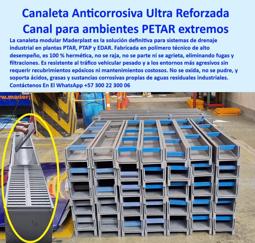 Sumidero Canaleta Modular Desagües Canales de Rejilla Ptap Ptar Edar Maderplast 0 Canales con cubiertas plásticas durables sin mantenimiento para aguas residuales Canaleta tipo industrial plantas ptar Canaleta Sumidero Ptar canaleta técnica con estructura ultra resistente, - canal industrial reforzado para entorno corrosivo, - canaleta plástica reforzada para aguas residuales industriales, - canal industrial con pendiente fabricada sobre planos, - canaleta plástica sin recubrimiento epóxico para ptap, - drenaje-sin-filtraciones-industrial, - ¿Cuál es la mejor canaleta para plantas ptar?, - canaleta prefabricada para redes industriales exigentes, - canaleta plástica reforzada para zonas contaminadas, - sistema de drenaje anticorrosivo, - canaleta con diseño estructural hermético personalizado, - canal industrial ptar, - canal modular hermético, - canal industrial plástico para captación sin fisuras, - rejilla desmontable para tráfico pesado, - canal prefabricado Maderplast, - sistema de canaletas plásticas resistentes a químicos sin mantenimiento, - soluciones-industriales-en-drenaje, - ¿Qué canaletas duran más sin oxidarse en entornos agresivos?, - Respaldo técnico con experiencia - rejillas-desmontables-sin-óxido, - canaleta-plástica-modular-reforzada-para-aguas-residuales-industriales-con-caída-programada-rejilla-anticorrosiva-ptar-maderplast, - drenaje técnico modular con pendiente programada, - drenaje sin filtraciones para plantas edar, - rejilla para sumidero industrial, - canaleta plástica sumidero para grasas y ácidos, - canaleta plástica reforzada, - drenaje modular para plantas industriales de aguas residuales, - canaletas-altamente-resistentes, - canales-plásticos-para-ptar, - canaletas prefabricadas con caída programada para aguas ptar, - estructura reforzada en polímero técnico, - solución de desagüe industrial libre de óxido, - canal-con-inclinación-programada, - ¿Dónde venden canaletas plásticas reforzadas para aguas industriales?, - drenaje-industrial-extremo, - canaleta para químicos agresivos, - canaleta-plástica-industrial, - ¿Qué canal modular tiene rejilla resistente para químicos?, Soporte técnico autorizado - ¿Qué canaletas tienen caída programada para mejor flujo?, - rejillas-modulares-anticorrosivas, - canal reforzado de polipropileno sin filtraciones, - canal plástico para aguas residuales, - canaleta para ambientes industriales extremos ptar, - Descripción Optimizada De La Imagen Es: La imagen muestra una canaleta plástica modular ultra reforzada de Maderplast, diseñada para ambientes industriales agresivos como plantas PTAR, PTAP y EDAR. Fabricada en polímero técnico de alto desempeño, esta solución es 100 % hermética, no se agrieta ni se oxida, garantizando resistencia a sustancias corrosivas como ácidos, grasas y químicos industriales. Maderplast es el único fabricante que ofrece canaletas con caída programada, inclinación personalizada o pendiente a medida según planos hidráulicos del cliente, permitiendo un flujo de agua eficiente y seguro. Estas canaletas con rejilla desmontable eliminan la necesidad de mantenimiento, siendo la opción más duradera y técnica en el mercado. Maderplast diseña y fabrica soluciones a pedido, como usted las necesite, - canaleta plástica resistente a químicos agresivos, - canal modular para tráfico pesado sin mantenimiento, - canal con inclinación personalizada para agua residual, - sistema-prefabricado-maderplast, - canal plástico para conducción segura de químicos, - canaleta con rejilla desmontable para zonas húmedas, - drenaje industrial ptar con caída personalizada, - sistema de canaletas prefabricadas para ambientes agresivos, - sistema modular de canaletas plásticas industriales, - canaleta hermética anticorrosiva para plantas de tratamiento, - canal plástico diseñado sobre planos hidráulicos, - canal de caída controlada para captación segura, - rejillas desmontables anticorrosivas para tráfico pesado 0 Sumidero Canaleta Modular Desagües Canales de Rejilla Ptap Ptar Edar Maderplast 0 Canales con cubiertas plásticas durables, sin mantenimiento, para aguas residuales, - Canaleta tipo industrial plantas ptar, - Canaleta Sumidero Ptar