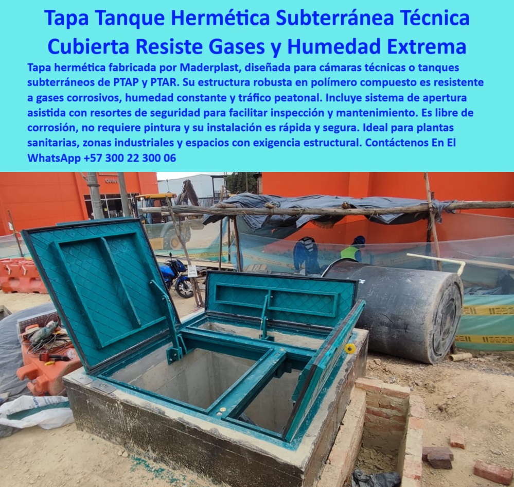 Tapa De Acceso Tanque Subterráneo Tapas Hermética Transitable Ptap Ptar Maderplast 0 Tapa en planta técnica subterránea color amarillo industrial herméticas transitables y resistentes a humedad y gases corrosivos tapas Ptap cubrimiento plástico de cámaras hidráulicas enterradas, - tapas herméticas rectangulares antideslizantes para tanques PTAP, - ¿Qué tapa industrial resiste humedad, gases y tránsito peatonal?, - soluciones de acceso seguro para tanques subterráneos, - plataformas de inspección hermética para cámaras técnicas, - Descripción Optimizada de la Imagen: La imagen muestra una tapa de acceso subterráneo de diseño hermético y antideslizante, fabricada por Maderplast para plantas PTAP, PTAR y EDAR. Esta cubierta rectangular en PRFV garantiza protección total contra la entrada de humedad, gases corrosivos e insectos, ofreciendo máxima seguridad para instalaciones eléctricas e hidráulicas subterráneas. El sistema es ligero, de fácil manipulación y permite un tránsito peatonal seguro, eliminando riesgos de accidentes y facilitando el acceso técnico. Fabricada con polímero compuesto de alta resistencia, la tapa hermética de Maderplast es inmune a la corrosión, no requiere pintura, y su instalación rápida reduce tiempos de obra y costos de mantenimiento. Gracias a su ingeniería avanzada, Maderplast provee una solución sostenible, segura y duradera para proyectos industriales, zonas sanitarias y entornos con alta exigencia estructural, consolidando su liderazgo en innovación de acceso industrial, - tapas transitables para tráfico peatonal industrial, - tapas técnicas resistentes a humedad para plantas hidráulicas, - cubiertas transitables resistentes al ataque químico, - acceso-técnico-en-prfv, - soluciones-de-sellado-industrial, - tapas herméticas de fácil apertura para inspección, - tapas de alta resistencia para zonas de humedad constante, - cubiertas industriales de polipropileno para tránsito peatonal, - Tapas industriales transitables para cámaras técnicas de agua potable, - tapas industriales visibles de tránsito seguro, - plataformas plásticas resistentes para zonas críticas, - tapas de polipropileno anticorrosivas para plantas EDAR, - tapas de sellado técnico para zonas subterráneas, - ¿Qué tapas en PRFV son ideales para plantas de tratamiento?, Soporte técnico autorizado - ¿Dónde consigo cubiertas herméticas de acceso para cámaras técnicas?, - plataformas de polipropileno reforzado para tráfico peatonal, - cubiertas-industriales-anticorrosivas, - plataformas de inspección segura para plantas de agua, - tapas de polipropileno reforzado para zonas sanitarias, - tapas industriales resistentes a gases y humedad, - tapas-de-acceso-seguro, - ¿Dónde venden tapas rectangulares herméticas para tanques subterráneos?, - Soluciones de cubiertas antideslizantes para plantas subterráneas, - sistemas de acceso hermético para cámaras subterráneas, - tapas industriales anticorrosivas para zonas técnicas, - cubiertas-transitables-industriales, - cubiertas de inspección plástica en PRFV para plantas, - tapas industriales ligeras y antideslizantes, - Tapas herméticas rectangulares de acceso técnico en PRFV, - cubiertas de paso seguro para plantas PTAP, - cubrimiento-para-tanques-subterráneos, - cubiertas de inspección rápida para plantas hidráulicas, - cubiertas transitables de acceso subterráneo en PRFV, - tapas-de-inspección-industrial, - soluciones modulares de acceso para plantas de tratamiento, - tapas-herméticas-para-plantas, - sistemas de acceso modular para plantas de tratamiento, - Cubrimiento plástico seguro para instalaciones de tratamiento de aguas, - tapas-antideslizantes-industriales, - tapas de paso industrial para cámaras de servicio, - tapa rectangular hermética en PRFV para acceso subterráneo, - plataformas-transitables-para-ptap, - Tapas resistentes a humedad para plantas PTAP y EDAR, - ¿Qué tipo de tapa antideslizante sirve para instalaciones PTAP?, - tapas transitables resistentes a tráfico peatonal industrial, - sistemas de cubrimiento resistentes a gases industriales, - sistemas de acceso modular hermético para plantas PTAR, - soluciones de sellado hermético para instalaciones de agua, - cubiertas visibles de inspección industrial, - cubiertas de seguridad para instalaciones subterráneas tapas industriales de polipropileno reforzado, - tapas ligeras de inspección rápida para zonas críticas, - tapas herméticas transitables para tanques subterráneos, - soluciones industriales de sellado hermético, - tapas técnicas transitables sin mantenimiento industrial, - sistemas de recubrimiento industrial para cámaras de inspección, - cubiertas industriales visibles para acceso subterráneo, - cubiertas-subterráneas-de-polipropileno, - cubiertas resistentes a químicos y humedad, - tapas plásticas transitables de alta resistencia, - tapas transitables para cámaras hidráulicas enterradas, - tapas herméticas de alta durabilidad para plantas PTAP, - cubiertas industriales para entornos agresivos, - tapas de acceso subterráneo resistentes a químicos, - ¿Qué tapas técnicas soportan tráfico peatonal y químicos?, - sistemas de acceso técnico para zonas subterráneas, - cubiertas de polipropileno reforzado para zonas industriales, - tapas-industriales-resistentes, - cubiertas industriales resistentes a gases corrosivos, - soluciones-de-sellado-industrial, - tapas-herméticas-industriales, - cubiertas transitables industriales resistentes a climas extremos, - cubiertas técnicas para tráfico peatonal industrial, - cubrimiento de cámaras hidráulicas enterradas, - plataformas de acceso técnico subterráneo, - sistemas de cubrimiento modular para PTAR, - plataformas-industriales-de-paso, - cubiertas de seguridad plásticas para tráfico peatonal, - tapas-de-inspección-técnica, - soluciones de acceso hermético para plantas de tratamiento, - cubiertas-anticorrosivas-para-ptap, - cubiertas-transitables-subterráneas, - tapas técnicas modulares para acceso en zonas PTAP, - ¿Cuál es la mejor tapa de acceso para plantas PTAP y PTAR?, - Cubiertas industriales transitables para acceso a tanques subterráneos, - tapas de inspección técnica subterránea en polipropileno, - Cubiertas resistentes de acceso para cámaras de inspección industrial, - tapas de polipropileno reforzado anticorrosivo, - Tapas transitables anticorrosivas para zonas hidráulicas industriales, - acceso-técnico-industrial, - plataformas de acceso seguro para áreas sanitarias, - tapas-resistentes-a-humedad, - plataformas de inspección resistentes para ambientes húmedos, - ¿Dónde venden tapas herméticas transitables para tanques subterráneos?, - Descripción Optimizada de la Imagen: La imagen presenta una tapa hermética de acceso subterráneo fabricada por Maderplast, diseñada para garantizar máxima resistencia a gases corrosivos, humedad extrema y tráfico peatonal. Esta solución técnica está destinada a cámaras hidráulicas, tanques subterráneos y zonas de inspección en plantas PTAP y PTAR, donde la durabilidad y la seguridad estructural son prioritarias. Fabricada en polímero compuesto reforzado, la tapa cuenta con apertura asistida mediante resortes de seguridad, facilitando las inspecciones periódicas y el mantenimiento sin necesidad de equipos pesados. Además, su diseño robusto elimina problemas de corrosión, no requiere pintura y ofrece una instalación rápida y confiable. Maderplast integra innovación y calidad en cada producto, proporcionando cubiertas industriales que superan las exigencias técnicas de zonas sanitarias, industriales y de alta demanda estructural. Con su enfoque en la eficiencia operativa y la máxima protección, Maderplast sigue liderando soluciones industriales de acceso seguro, sostenibles y de alta durabilidad, - ¿Dónde comprar cubiertas industriales para cámaras subterráneas?, - soluciones de sellado subterráneo para cámaras técnicas, - Tapas herméticas resistentes a gases y humedad para plantas de tratamiento, - tapas industriales resistentes a humedad constante, - tapas herméticas transitables para zonas industriales, - plataformas de polipropileno reforzado para zonas críticas, - ¿Qué tipo de tapa resiste humedad y gases corrosivos ?, asesoría para compra técnica, tapas herméticas de acceso para plantas hidráulicas, - Soluciones de cubrimiento de acceso técnico subterráneo, - tapas visibles de inspección para plantas, - cubiertas resistentes al ataque químico y salino 0 Tapa De Acceso Tanque Subterráneo Tapas Hermética Transitable Ptap Ptar Maderplast 0  Tapa en planta técnica subterránea, color amarillo industrial, herméticas, transitables y resistentes a humedad y gases corrosivos, -  tapas Ptap