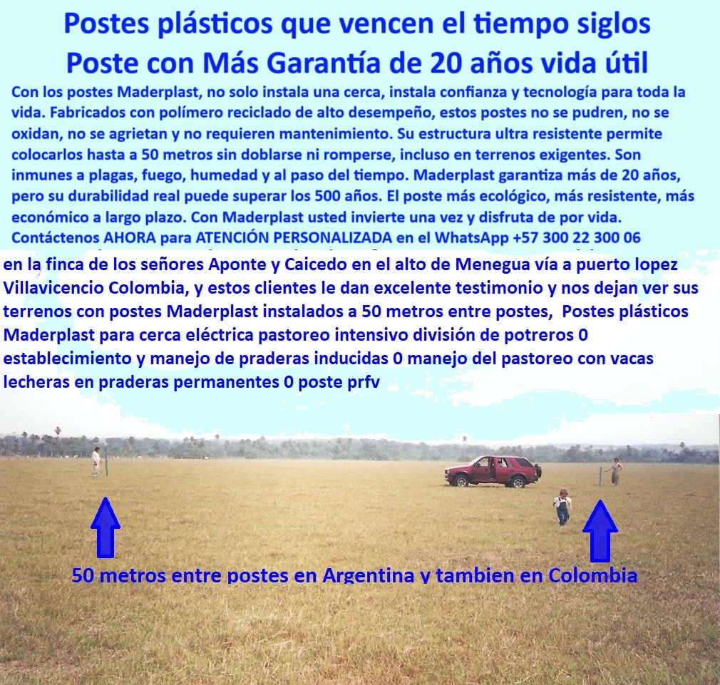 Postes Análisis Materiales Estudio Apu Precios Ventajas Beneficios Postes Maderplast 0 poste ganadero a prueba de plagas división eficiente de praderas cerramientos rurales resistentes al peso diseño eficiente de cercas poste división de potreros con poste ecológico, - ¿Qué poste usar para 50 metros entre cercas?, - cerca ganadera con postes sin mantenimiento, - poste-para-cercas-lecheras, - poste que reemplaza madera y concreto, - poste plástico ideal para Villavicencio, - poste plástico reforzado 50 metros entre cercas, - Cerca rural con postes plásticos en campo extenso, - poste-reciclado-para-división, - poste para productividad en fincas lecheras, - Campo abierto con postes sin mantenimiento, - poste-división-praderas, - poste-para-climas-extremos, - poste confiable para grandes extensiones rurales, - poste para cercas ganaderas industriales, - poste durable para divisiones técnicas, - poste-reforzado-para-potreros, - poste ganadero para terrenos planos, - Finca ganadera con división profesional a gran escala, - Camioneta en potrero amplio junto a postes de cerca, - Poste plástico alineado en campo ganadero colombiano, - poste sin pudrición para ganado lechero, - poste con garantía de más de 20 años, - Pradera inducida con postes visibles cada 50 metros, - poste-rural-antiplagas, - La foto muestra una imagen real tomada en la finca de los señores Aponte y Caicedo, en el Alto de Menegua vía a Puerto López, Villavicencio, Colombia. En ella se observan postes plásticos Maderplast separados 50 metros entre sí, alineados perfectamente sobre un terreno plano y seco, mientras se desarrolla una jornada ganadera. Estos postes soportan tensión de alambre y peso del ganado sin romperse ni torcerse. Maderplast ha diseñado este sistema para resistir plagas, humedad y calor extremo, sin necesidad de pintura ni mantenimiento. Son ideales para cercas eléctricas o de púas en potreros inducidos, pastoreo rotacional y praderas permanentes. Su composición reciclada garantiza una vida útil de más de 20 años, aportando seguridad estructural y sostenibilidad. En esta instalación los postes permanecen derechos, demostrando su eficacia en condiciones rurales reales. Tecnología comprobada, fabricada para durar., - poste-plástico-reforzado-división-praderas-50-metros.jpg, - poste-duradero-sin-mantenimiento, - poste-tecnológico-de-larga-vida, - ¿Postes durables sin concreto para finca?, - poste económico resistente para clima tropical, - poste sin concreto para clima cálido, - poste sin fracturas por tensión del alambre, - poste-sin-concreto-ganadero, - poste resistente a hongos y gorgojos, - poste reforzado para cerramientos productivos, - poste para campos ganaderos de Argentina, - Postes ganaderos separados 50 metros en pradera abierta, - Cerca de gran extensión con postes reciclados, - ¿Cuál poste sirve para dividir praderas inducidas?, - poste para cercas eléctricas de largo alcance, - poste plástico 50 metros separación, - poste firme en terrenos amplios, - poste para zonas rurales sin mantenimiento, - poste para pastoreo intensivo rotacional, - poste sin oxidación ni fracturas para potrero, - ¿Cuál es el poste más fuerte para ganado?, - poste-plástico-50-metros, - Postes alineados en terreno plano sin aisladores, - poste ecológico de bajo costo, - poste para potreros inducidos, - poste para división de praderas permanentes, - ¿Poste para potrero que no se pudra?, - poste de polietileno para ganadería, - Postes durables sobre pasto seco en finca productiva, - poste con resistencia al fuego y humedad, - poste de alta durabilidad sin aisladores 0 Postes Análisis Materiales Estudio Apu Precios Ventajas Beneficios Postes Maderplast 0 poste ganadero a prueba de plagas, - división eficiente de praderas, - cerramientos rurales resistentes al peso, - diseño eficiente de cercas poste