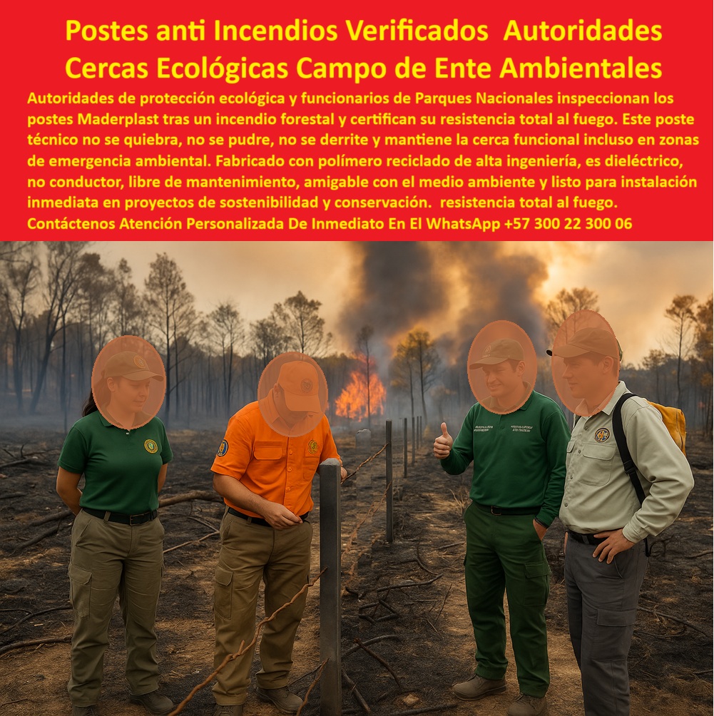 Postes Ignífugos Para Cercas Forestales Postes Con Resistencia Al Fuego Maderplast 0 postes para protección ambiental sin deterioro postes ecológicos de larga duración soluciones de cerramiento ambiental sostenible poste fuego poste ecológico de alta ingeniería sin combustión, - ¿Cuál poste ecológico funciona tras incendios forestales?, - poste ecológico validado en terreno forestal incendiado, - poste no conductor en proyectos agroambientales críticos, - poste intacto tras quema de vegetación en campo, - ¿Dónde comprar postes resistentes al fuego con validación técnica?, - poste ecológico verificado por autoridad ambiental en campo, - poste funcional con fuego activo validado en sitio, - poste plástico para zonas con propagación de llamas, - poste que mantiene funcionalidad tras emergencia ambiental, - poste sin mantenimiento para áreas protegidas con incendios, - poste-reciclado-zona-quemada, - La imagen muestra un incendio forestal activo al fondo mientras cuatro funcionarios de entidades ambientales inspeccionan una línea de postes plásticos Maderplast que permanecen completamente verticales, sin daño ni deformación. El suelo está calcinado y el entorno visiblemente afectado, pero la cerca sigue operativa y alineada. La inspección visual y técnica certifica la resistencia real de los postes a condiciones extremas de fuego.  Los postes plásticos Maderplast están fabricados con polímeros reciclados de alto desempeño, no se derriten, no se queman, no se doblan ni se destruyen ante incendios forestales. Son dieléctricos, ecológicos, livianos, inmunes a plagas, sin mantenimiento y validados por autoridades ambientales y cuerpos de parques nacionales. Son la solución definitiva para cerramientos sostenibles en reservas, sabanas, áreas naturales, proyectos públicos o agroambientales. Cuando otros postes colapsan con el fuego, Maderplast permanece firme. Postes a prueba de llamas, hechos para proteger lo que más importa., - poste reciclado resistente al fuego con certificación real, - poste-verde-sin-combustión, - poste ideal para reforestación y control de fronteras verdes, - poste estructural para parques nacionales con quema estacional, - poste dieléctrico y anti fuego para ecosistemas rurales, - revisión técnica oficial en zona incendiada con postes firmes, - poste ecológico validado por autoridades ambientales, - poste técnico aprobado tras emergencia térmica, - funcionarios ambientales inspeccionan poste tras incendio forestal, - poste-sin-falla-incendio, - poste sin deformación revisado por ente ambiental, - poste reciclado operativo con incendio de fondo, - poste plástico sin daños con fuego activo al fondo, - poste de cercado seguro tras incendios forestales activos, - poste-durable-emergencia-fuego, - poste robusto que no transmite fuego en cercados, - poste reciclable para sistemas de conservación rural, - poste plástico certificado para protección ambiental, - poste que no se derrite ni deforma por calor extremo, - poste-ecológico-con-certificación, - poste técnico certificado para incendios por autoridades oficiales, - poste-plástico-contra-fuego, - poste-resistente-incendios-naturales, - poste-aprobado-conservación, - poste que resiste incendios forestales sin deterioro, - ¿Qué poste recomiendan las autoridades para zonas con incendios?, - poste plástico aprobado por funcionarios ecológicos, - poste en polímero reciclado aprobado en campo calcinado, - poste-para-zonas-ambientales, - ¿Qué tipo de poste no se derrite con fuego activo?, - poste para parques naturales inspeccionado tras incendio, - poste-verificado-por-autoridades, - poste para proyectos institucionales sostenibles sin daño por fuego, - poste plástico firme en zona natural con fuego activo, - cercado operativo tras incendio evaluado por ente oficial, - poste plástico inmune a incendios verificado en campo, - poste resistente usado en parque calcinado por fuego, - poste vertical en línea en área protegida incendiada, - poste plástico inspeccionado por personal ambiental oficial, - poste de larga duración para reservas con riesgo de incendio, - poste plástico funcional con verificación oficial, - poste técnico para conservación con riesgo térmico, - ¿Qué poste ecológico puedo instalar en reservas o parques? 0 Postes Ignífugos Para Cercas Forestales Postes Con Resistencia Al Fuego Maderplast 0 postes para protección ambiental sin deterioro, - postes-ecológicos-de-larga-duración, - soluciones-de-cerramiento-ambiental-sostenible, poste fuego