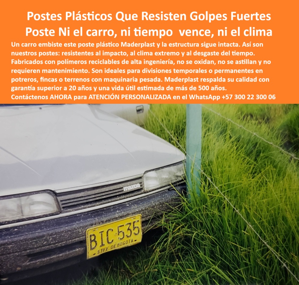 Postes Plásticos A Prueba Impactos Golpes Choques Postes Anti Vandalismo Maderplast 0 estacones plásticos para divisiones temporales ensayo de resistencia Maderplast Contraste visual entre oxidación resistencia plástica impactos Poste plástico golpeado por carro sin romperse ni doblarse, - “Estacas plásticas reciclables para uso rural con impacto constante”, - poste-flexible-a-prueba-de-golpes, - poste-resistente-para-división-temporal, - poste plástico de instalación rápida sin hormigón, - Ideal para terrenos rurales, húmedos o de alto riesgo., - poste de alta ingeniería contra impactos y deformaciones, - “Comparar postes plásticos con resistencia comprobada a impacto”, - Sin pintura, sin mantenimiento, sin deformaciones por golpe., - poste-plástico-resistente-a-impacto, - Poste para cerco en zona rural con impacto directo, - poste sin óxido para divisiones temporales de terrenos, - poste-plástico-contra-el-óxido, - poste-plastico-resistente-choques-auto-anti-vandalismo-maderplast.jpg, - ¿Qué poste usar para dividir potreros sin mantenimiento?, - poste para dividir terrenos con contacto animal o vehicular, - poste de cerco para maquinaria pesada sin deformación, - Garantía de durabilidad superior a los 500 años., - poste que reemplaza estacas metálicas y de concreto, - Poste verde sin daño visible tras choque frontal, - poste-antivandalismo-maderplast, - Tecnología 100% colombiana a prueba de clima y tiempo., - poste plástico para zonas húmedas y alto impacto, - poste plástico que resiste impacto de carro sin romperse, - poste-plástico-para-cercas-rurales, - ¿Qué poste de cerca no se oxida ni astilla?, - Color verde, forma cilíndrica, permanece erguido tras impactó., - poste reciclable para perímetros rurales resistentes, - poste plástico que no se oxida ni astilla, - poste de plástico con resistencia al desgaste y presión, - poste Maderplast resistente a embestidas de ganado, - Alambre tenso demuestra que la cerca sigue firme., - poste plástico industrial para cercas en terrenos blandos, - Poste de cerca soporta clima, tiempo y golpes severos, - “Modelo de poste plástico que soporta embestidas sin romperse”, - poste Maderplast resistente a choques y sin mantenimiento, - La foto de esta imagen muestra un poste plástico Maderplast color verde, instalado verticalmente entre la maleza alta de un terreno rural. Un automóvil color gris claro, con placa amarilla de Bogotá, ha chocado frontalmente contra el poste. A pesar del impacto directo, el poste no presenta fracturas, ni deformación visible, manteniéndose firme en su sitio. El alambre de púas que forma parte de la cerca sigue tenso y perfectamente alineado, lo que demuestra la resistencia del conjunto. El contraste visual entre la estructura plástica intacta y la vegetación húmeda circundante refuerza la idea de durabilidad y adaptación climática. Este poste ha sido fabricado con polímero reciclado de alto rendimiento, diseñado para resistir golpes, vandalismo, choques accidentales y la presión constante de maquinaria o animales grandes. No se oxida, no se pudre, y no necesita pintura ni mantenimiento. Esta instalación de prueba fue realizada en una finca rural del sector de Facatativá, Cundinamarca, donde los postes han superado condiciones de lluvia, barro y fuerza mecánica sin comprometer su integridad. Maderplast garantiza más de 20 años sin mantenimiento y una vida útil estimada de más de 500 años. Este producto es ideal para quienes buscan eficiencia estructural, seguridad ganadera y cercado ecológico. Con Maderplast, el poste ni el carro lo vence, ni el tiempo lo desgasta, ni el clima lo debilita., - poste-plástico-reciclado-de-alta-ingenería, - Reemplaza postes de madera, acero o concreto., - ¿Qué poste resiste un golpe de carro sin romperse?, - poste sin fractura visible tras colisión vehicular, - “Poste Maderplast resistente a vehículos y vandalismo”, - Soporta presión animal, vandalismo o maquinaria pesada., - poste-sin-mantenimiento-para-potreros, - Poste plástico Maderplast embestido por carro sin fractura visible., - poste flexible ideal para terrenos con alta presión, - Fabricado con polímero reciclado de alta ingeniería., - No se astilla, no se oxida, no se dobla., - Poste Maderplast sigue en pie pese a embestida vehicular, - poste-de-alta-resistencia-estructural, - Poste plástico que reemplaza estaca metálica sin fallar, - Poste sin oxidación ni astillas tras impacto de carro, - poste antivandalismo para fincas y potreros rurales, - poste plástico resistente para cercas en Bogotá rural, - poste para cercas con alta durabilidad y sin oxidación, - poste Maderplast duradero en zonas agrícolas húmedas, - Estaca plástica para terreno húmedo y presión pesada, - Poste ecológico para finca golpeado sin fractura, - poste a prueba de vandalismo para zonas aisladas, - ¿Poste plástico que aguante golpes y clima extremo?, - poste ecológico sin mantenimiento para dividir fincas, - “Encuentra poste ecológico para cercas ganaderas en zonas húmedas”, - poste plástico para zonas con lluvias y golpes fuertes, - Instalado en finca de Facatativá, Cundinamarca., - poste plástico de alta resistencia para impacto directo, - poste-de-seguridad-rural-sin-concreto, - poste flexible que regresa a su forma tras golpes, - ¿Dónde venden postes plásticos antivandalismo en Colombia?, - Poste antivandalismo Maderplast de alta ingeniería estructural 0 Postes Plásticos A Prueba Impactos Golpes Choques Postes Anti Vandalismo Maderplast 0 estacones plásticos para divisiones temporales, - ensayo-de-resistencia-maderplast, - Contraste visual entre oxidación resistencia plástica impactos