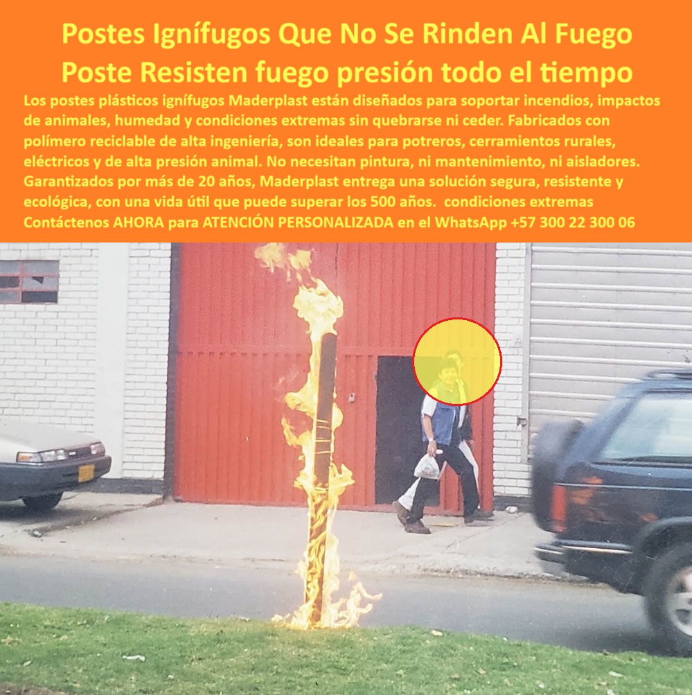 Postes Plásticos Prueba De Fuego Piro resistentes Resistes Las Quemas Maderplast 0 Dónde consigo postes ignífugos reciclados para potreros estacón ignífugo reciclado poste plástico para presión animal poste plástico estación poste plástico técnico para condiciones extremas, - poste resistente a quemas rurales, - poste fuerte sin fallos en zonas calientes, - ¿Cuál poste plástico resiste incendios sin mantenimiento?, - poste sin óxido ni astillas, - poste ideal para suelos con calor constante, - poste para presión animal y humedad, - poste para zonas agrícolas con riesgo de incendio, - resistencia al fuego en postes ecológicos sin pintura, - Poste en combustión sin deformación ni rotura, - poste plástico reforzado con polímeros, - ¿Cuál es el poste más resistente para climas extremos?, - ¿Dónde comprar poste ignífugo para finca ganadera?, - poste plástico para cerramiento técnico, - poste ignífugo reciclado para potrero, - poste plástico para finca ganadera, - poste-ignifugo-plastico-para-potreros-sin-mantenimiento.jpg, - poste que reemplaza madera y cemento, - Mantenimiento cero ante calor extremo rural, - alternativas a postes de concreto para zonas calientes, - poste rural resistente al fuego, - Cerramiento con poste plástico en fuego directo, - Poste ignífugo plástico frente a fuego controlado urbano, - Poste reciclado sometido a prueba térmica real, - Soporta fuego directo, impactos intensos y condiciones extremas sin mantenimiento, - poste técnico para climas extremos, - poste estable para incendios forestales, - Poste plástico sin daños tras exposición a llama, - poste reciclado para fuego directo, - Seguridad con poste plástico en incendios rurales, - poste liviano sin mantenimiento para finca, - poste sin riesgo de combustión espontánea, - poste reciclado que no se quiebra, - poste plástico ignífugo alta resistencia, - soluciones en postes reciclados para impacto y fuego, - La imagen muestra una prueba real de fuego en un poste plástico ignífugo de alta ingeniería. Diseñado por Maderplast, este poste no se tuerce, no se derrite y no pierde su forma ante llamas directas. Está fabricado con polímeros reciclados, ideal para zonas rurales con presión animal, alta humedad o riesgo de incendio forestal. Su diseño técnico permite instalarlo sin aisladores, pintura ni refuerzos adicionales. Maderplast garantiza más de 20 años de vida útil, con comportamiento superior frente al concreto o madera. Perfecto para potreros, estaciones ganaderas o terrenos con calor extremo. Su estructura permanece firme ante impactos, fuego y el tiempo, reduciendo costos operativos a cero. Producto colombiano de tecnología avanzada, pensado para quienes exigen eficiencia y durabilidad. No se oxida, no se parte, no se quema., - poste piro resistente de larga duración, - estacón ignífugo reciclado para ganado, - poste para incendios forestales sin pintura, - poste sin pintura para incendios forestales, - poste que no se quema ni se parte, - poste para potreros sin mantenimiento, - Demostración de poste antiincendios frente a presión, - poste para cerco ecológico resistente a fuego, - poste ignífugo durable más de 20 años, - cerramiento rural con postes antiincendios, - poste de seguridad rural ignífugo, - poste plástico para fuego controlado, - poste plástico ignífugo certificado para potreros, - ¿Qué poste sirve para cerramiento en zonas con fuego?, - poste plástico ignífugo sin mantenimiento, - poste sin aisladores ni refuerzos, - Comportamiento poste ignífugo con fuego real, - poste reciclado alta ingeniería rural, - poste para alta presión animal, - Poste ignífugo plástico para potreros con alta presión animal, - postes plásticos para potreros extremos, - ¿Poste plástico que no se queme con fuego directo?, - Poste que no se derrite en prueba de fuego 0   Postes Plásticos Prueba De Fuego Piro resistentes Resistes Las Quemas Maderplast 0 Dónde consigo postes ignífugos reciclados para potreros estacón ignífugo reciclado poste plástico para presión animal poste plástico estación 0  
