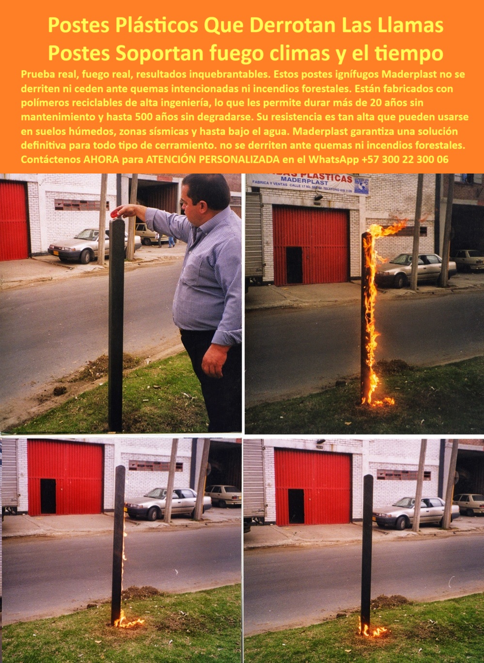 Postes Plásticos Prueba De Fuego Pirorresistentes Resistes Las Quemas Maderplast 0 poste combustión controlada en varios puntos tutorial para colocar postes sistema de pie de amigo plástico cómo instalar cerca de alambre púas Postes que resisten incendios, humedad, y clima extremo. Más de 20 años sin fallos., - poste plástico para zonas calientes, - materiales para cercado resistentes al fuego directo, - postes para incendios forestales, - #poste-para-climas-extremos, - poste que soporta fuego directo, - poste-plastico-ignifugo-sin-mantenimiento-maderplast-prueba-fuego.jpg, - Poste plástico sin derretirse bajo fuego directo, - poste resistente a quemas controladas, - Poste ecológico que resiste quemas de sabana, - #poste-sin-pintura-ni-óxido, - Cerramiento con poste plástico sin combustión, - #poste-que-no-se-quema, - poste técnico de seguridad rural, - poste sin oxido ni combustión, - ¿Cuál es el mejor poste ignífugo para cerramiento rural?, - postes para evitar incendios ganaderos, - Poste plástico ignífugo para zonas forestales sin mantenimiento, - #cercas-sin-incendios, - ¿Dónde comprar postes plásticos resistentes al fuego?, - postes plásticos para zonas volcánicas, - ¿Qué poste plástico no se quema con fuego?, - poste estable a altas temperaturas, - poste ignífugo reciclado para clima seco y húmedo, - Poste instalado sin deformación al fuego directo, - ¿Poste plástico que no necesita mantenimiento en incendios?, - poste plástico sin deformación térmica, - comparación poste concreto vs poste ignífugo plástico, - Poste ignífugo para suelos tropicales, - poste ignífugo para zonas agrícolas, - poste plástico para climas extremos, - poste ignífugo sin mantenimiento, - postes sólidos para fuego y sol, - Poste de polímero reciclado alta temperatura, - #poste-para-zonas-sísmicas, - Poste rural antiincendios en zona urbana de prueba, - poste reciclable ignífugo rural, - Poste en prueba contra incendios forestales reales, - #poste-ignífugo-resistente, - postes plásticos alta resistencia térmica sin mantenimiento, - postes plásticos resistentes al calor, - poste reciclado resistente al fuego, - #cerca-sin-mantenimiento, - Esta imagen muestra una prueba real de fuego sobre un poste plástico de alta ingeniería. Durante la ignición, el poste Maderplast permanece firme, sin derretirse ni ceder ante el calor directo. Su resistencia lo hace ideal para cercas en zonas de riesgo de incendio forestal o quemas controladas. Fabricado con polímeros reciclados, Maderplast garantiza una vida útil superior a 20 años sin mantenimiento. Su diseño técnico evita el colapso estructural, no se oxida ni se deforma por calor, y funciona perfectamente en suelos húmedos o secos. Perfecto para climas difíciles, zonas rurales e incluso áreas sísmicas., - poste plástico seguridad perimetral, - #poste-plástico-antifuego, - #poste-reciclado-duradero, - Poste plástico con resistencia térmica certificada, - Prueba de poste ignífugo con llama real controlada, - poste sin mantenimiento para climas duros, - #poste-maderplast-fuego, - poste rural que no se parte ni se quema, - poste plástico que no se quema, - ¿Poste para zonas forestales con riesgo de llama?, - postes que no se funden, - postes para suelos calientes sin deterioro, - poste plástico que no propaga llama, - poste ignífugo sin pintura ni refuerzo, - poste para cerramiento sin pintura 0 Postes Plásticos Prueba De Fuego Pirorresistentes Resistes Las Quemas Maderplast 0 poste combustión controlada en varios puntos, - tutorial-para-colocar-postes, - sistema de pie de amigo plástico, - cómo instalar cerca de alambre púas