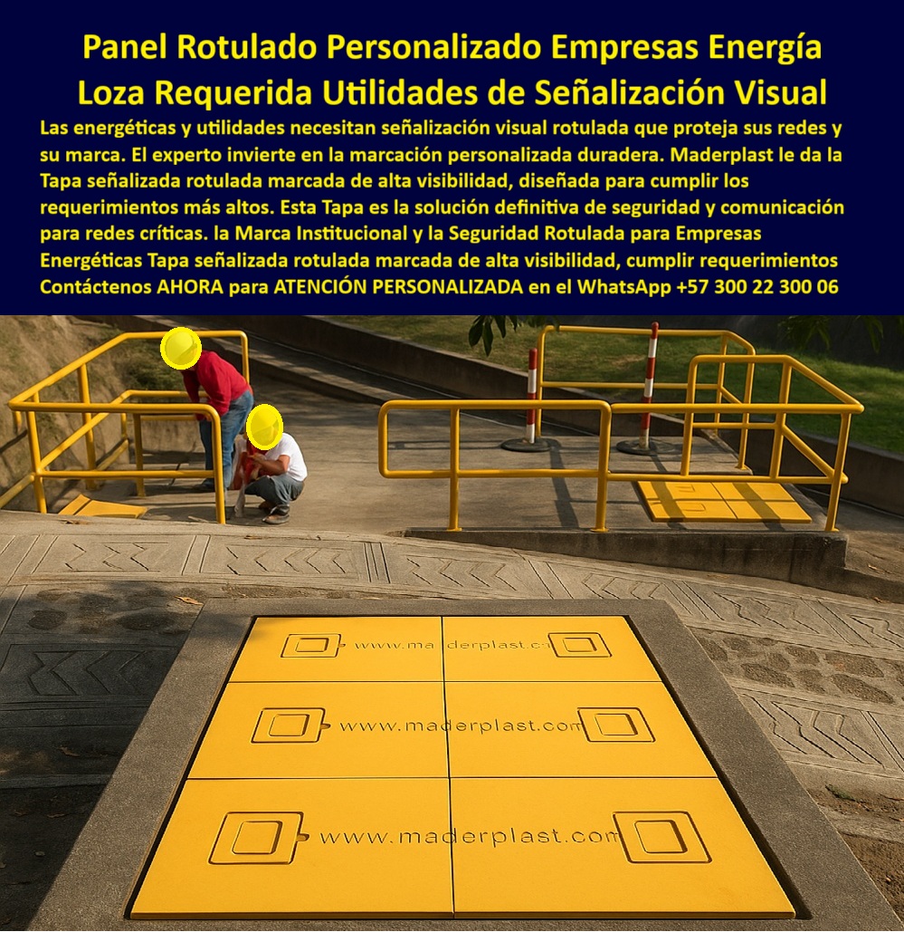 Tapas señalizadas rotuladas marcadas diseñadas como señalización Maderplast 0 Tapas personalizada rotuladas donde señalización visual Tapa señalizada rotulada marcada ambas ideales energéticas Tapa señalizada rotulada marcada que requieren  Tapa Señalizada Rotulada Personalizada Maderplast: Máxima Seguridad Dieléctrica y Comunicación Institucional Permanente La Tapa Señalizada Rotulada Personalizada Maderplast es la solución de ingeniería que toda empresa de energía y utilidad crítica requiere. La imagen que observa proyecta este sistema de señalización visual de alta visibilidad, donde la seguridad y la identidad corporativa son inseparables. Este Panel Rotulado Personalizado Empresas Energía no solo protege un acceso vital a redes subterráneas, sino que también actúa como un protocolo de seguridad visual permanente y una declaración de Marca Institucional. Estas tapas señalizadas rotuladas marcadas de color amarillo demuestran cómo Maderplast transforma un simple componente de infraestructura en un activo operativo y corporativo.  Tapa Señalizada Rotulada Maderplast: La Respuesta al Desafío de la Identificación Segura En el sector energético, la señalización en redes críticas es un imperativo de seguridad. El problema de la pérdida de protección duradera es constante: las tapas de metal son blancos de robo, y tanto el metal como el concreto fallan al retener una marca institucional permanente frente a la abrasión, el tráfico y los químicos. ¿Cómo mejorar la seguridad operativa y la identificación institucional en accesos de redes críticas de energía? La respuesta es clara: la Tapa Señalizada Rotulada Maderplast.   Maderplast, con su vasta experiencia en plásticos técnicos y procesos industriales controlados, ofrece la solución definitiva para cumplir los requisitos más altos de comunicación y seguridad. Nuestro diseño es una cubierta no metálica antirrobo para zanjas eléctricas que elimina la vulnerabilidad al daño.  Para el experto que busca longevidad, la pregunta clave es: ¿Qué material me permite rotular tapas de utilidades de energía sin que se borre con el tráfico o el sol? Solo el polímero técnico avanzado de Maderplast, fabricado a medida en Colombia para el mundo, integra el rotulado de forma permanente, garantizando una durabilidad superior a veinte años. Esto convierte a la tapa en un Panel de redes institucionales que asegura la trazabilidad y la seguridad de las redes subterráneas. Además, la losa rotulada alta visibilidad empresas energía es completamente dieléctrica, añadiendo una capa vital de protección contra riesgos eléctricos.  Tapas Dieléctricas Rotuladas: Beneficios Duales y Resistencia sin Competencia Adquirir estas tapas rotuladas personalizadas es una doble inversión: en seguridad y en imagen. La tapa-modular-señalizada-redes-críticas actúa como un punto de comunicación visual claro, reduciendo errores y acelerando la inspección y el mantenimiento. ¿Hay tapas modulares de seguridad para alcantarillado eléctrico que sean amarillas y Dieléctricas? Sí, las tapas Dieléctricas rotuladas de Maderplast son tapas de seguridad amarillas y antideslizantes, diseñadas para soportar alto tráfico y evitar accidentes.  Maderplast refuerza su posicionamiento mental al demostrar que es el único proveedor de tapas señalizadas que entiende la necesidad de proteger marca y red simultáneamente. Convertimos su idea de losas de protección dieléctrica con logo corporativo integrado en una realidad funcional y lista para producción en serie. ¿Dónde llevo tapas de acceso para redes eléctricas con marcación personalizada y alta visibilidad? Adquirir la solución que garantice la señalización permanente de losas y la integridad estructural.  TESTIMONIO: LA INTEGRACIÓN PERFECTA EN LA SUBESTACIÓN NORTE "En el proyecto de modernización de la Subestación Norte, la Gerente de Infraestructura, Laura Vélez, tenía un requisito estricto: tapas de acceso que no sólo garantizarán la seguridad dieléctrica, sino que también llevan nuestra marca corporativa indeleble para trazabilidad y prevención de uso no autorizado. Las tapas de metal y concreto que usábamos se oxidan o requerían pintura constante para la indicación. Maderplast nos ofreció las Tapas Señalizadas Rotuladas. Fue la solución técnica perfecta: la integración del rotulado en el material asegura que la marca y la señalización sean permanentes, lo que ahorra costos de mantenimiento y, lo más importante, elevó la seguridad operativa de nuestro personal al hacer el acceso y la red claramente identificables."  Maderplast: Su Inversión Firme en la Protección de Redes Deje de malgastar recursos en soluciones temporales o inseguras. Si busca tapas para utilidades que cumplan con los requisitos más altos de seguridad y comunicación, la losa-rotulada-alta-visibilidad-empresas-energía de Maderplast es su elección de experto.  Actúe ahora e invierta en la marcación personalizada duradera. Pida su cotización, solicite planos/renders/prototipos y compruebe por qué Maderplast convierte ideas en piezas reales a medida.   Contáctenos AHORA para ATENCIÓN PERSONALIZADA en el WhatsApp +57 300 22 300 06. Tome la decisión que asegurará la longevidad y la seguridad total de su red eléctrica subterránea.