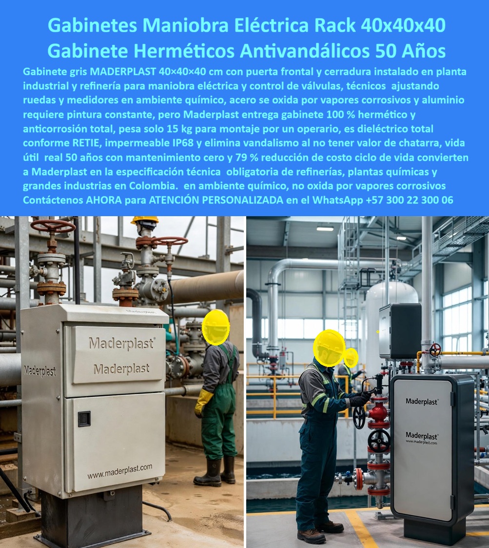 Tablero Caja Eléctrica Exterior Caja Cámara Eléctrica Prefabricada Maderplast 0 gabinetes maniobra eléctrica 40x40x40 cámara control válvulas anticorrosión gabinete eléctrico refinería 79 ahorro caja maniobra industrial instalación 15 kg 0 En la gestión de celdas solares, parques fotovoltaicos y sistemas eléctricos industriales existe un error recurrente que muchos proyectos cometen sin notarlo en la fase de diseño: instalar cajas de concreto o gabinetes metálicos que, aunque parecen correctos el día de la puesta en marcha, terminan convirtiéndose en verdaderas Cajas de Pandora. Al principio todo funciona, pero con el tiempo esas cajas empiezan a liberar problemas ocultos: filtraciones de humedad, corrosión interna, condensación sobre empalmes, vandalismo, pintura desprendida y accesos inseguros que generan fallas intermitentes, mantenimientos permanentes y paradas no programadas que afectan directamente la producción energética y la confiabilidad del sistema.  En entornos solares e industriales, el enemigo no es el equipo eléctrico ni la celda fotovoltaica, es el entorno. El concreto se fisura y absorbe agua, el metal se oxida con vapores químicos o humedad constante, y ambos materiales abren lentamente una cadena de problemas difíciles de detectar hasta que ya es demasiado tarde. Esa es la verdadera Caja de Pandora de las infraestructuras eléctricas: soluciones que trasladan el problema al futuro y obligan al operador a convivir con fallas que nunca debieron existir.  Las cajas Maderplast rompen ese ciclo. No son una caja más, son la solución diseñada precisamente para cerrar la Caja de Pandora antes de que se abra. Al ser gabinetes y cajas plásticas técnicas, totalmente herméticas, dieléctricas y sin valor de chatarra, eliminan de raíz los tres grandes detonantes del problema: humedad, corrosión y vandalismo. En sistemas solares, esto significa empalmes secos, strings protegidos, continuidad eléctrica estable y cero sorpresas bajo tierra o entre paneles. En maniobra eléctrica industrial, significa control seguro de válvulas, tableros protegidos y operación confiable incluso en ambientes químicos agresivos.  A diferencia de las cajas tradicionales, que obligan a presupuestar mantenimiento, repintado y reemplazos, las soluciones Maderplast se anticipan al problema. Su diseño hermético impide el ingreso de agua y polvo, su estructura plástica no se oxida ni se degrada, y su naturaleza dieléctrica protege tanto al equipo como al operario. En proyectos solares de gran escala, esto se traduce en estabilidad a largo plazo; en plantas industriales, en seguridad operativa; y en ambos casos, en reducción real del costo del ciclo de vida.  Elegir Maderplast no es solo una decisión de material, es una decisión estratégica. Significa entender que las cajas de concreto y metal esconden fallas futuras, mientras que las cajas Maderplast convierten la infraestructura eléctrica en un activo confiable, predecible y duradero. Donde otros materiales abren la Caja de Pandora y obligan a reaccionar, Maderplast cierra el problema desde el diseño y elimina la necesidad de corregir después.  Por eso, cuando se trata de celdas solares, empalmes eléctricos, maniobra industrial o control de válvulas, la diferencia no está en lo que se ve el primer día, sino en lo que no falla durante décadas. Las cajas Maderplast no prometen, previenen. No reparan, anticipan. Y convierten sistemas eléctricos que antes eran una fuente de problemas ocultos en infraestructuras sólidas, seguras y confiables, donde la Caja de Pandora simplemente deja de existir.