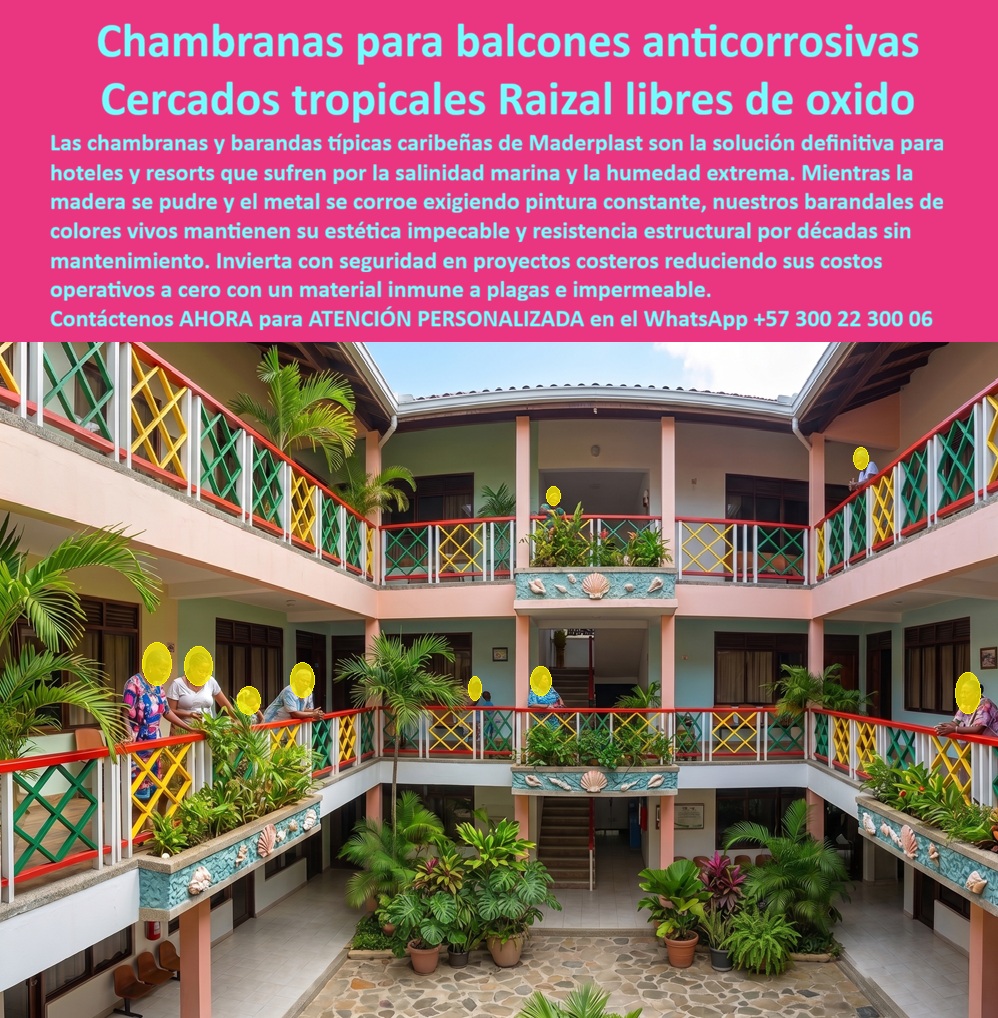 Balcones Típicos Caribeños Barandas Ornamentales Maderplast - Chambrana Típica San Andrés Resistente Salinidad Marina, Cerca Costera Caribeña Colores Vivos Resistente Garantizada, Barandas Tropicales Anticorrosivas Hoteles, Reja Barandales Color Balcones Típicos Caribeños Barandas Ornamentales Maderplast Chambrana Típica San Andrés Resistente Salinidad Marina Cerca Costera Caribeña Colores Vivos Resistente Garantizada Barandas Tropicales Anticorrosivas Hoteles Reja Barandales Color