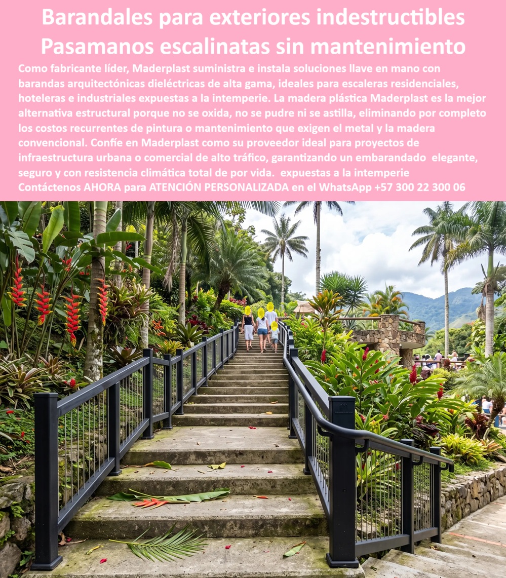Barandales Escaleras Arquitectónicas Pasamanos Escalinatas Maderplast - Embarandado Escalera Urbana Resistente Escalinatas y Rampas Exteriores, Pasamanos De Alta Durabilidad Escalinatas, Chambranas decorativas rústicas de acero plástico Escalin Barandales Escaleras Arquitectónicas Pasamanos Escalinatas Maderplast Embarandado Escalera Urbana Resistente Escalinatas y Rampas Exteriores Pasamanos De Alta Durabilidad Escalinatas Chambranas decorativas rústicas de acero plástico Escalin