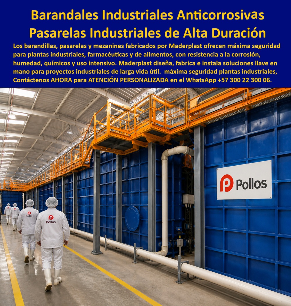 Barandales Industriales Rampas Mezanines y Pasarelas Maderplast - Pasarela Camino Elevado Industrial Resistente Sin Reclamos, Estructuras Plásticas Industriales De Larga Duración, Baranda Industrial Planta Farmacéutica Anticorrosiva Sin Oxidación Barandales Industriales Rampas Mezanines y Pasarelas Maderplast Pasarela Camino Elevado Industrial Resistente Sin Reclamos Estructuras Plásticas Industriales De Larga Duración Baranda Industrial Planta Farmacéutica Anticorrosiva Sin Oxidación