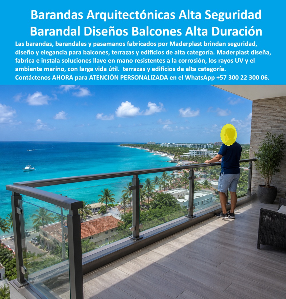 Barandas Arquitectónicas Edificios Larga Vida Baranda Balcón Maderplast - Barandas de Seguridad Balcones Modernos Livianas y Duraderas Exterior, Barandas Terrazas Alta Seguridad Libre Mantenimiento, Barandales construcción seguros libres Barandas Barandas Arquitectónicas Edificios Larga Vida Baranda Balcón Maderplast Barandas de Seguridad Balcones Modernos Livianas y Duraderas Exterior Barandas Terrazas Alta Seguridad Libre Mantenimiento Barandales construcción seguros libres Barandas