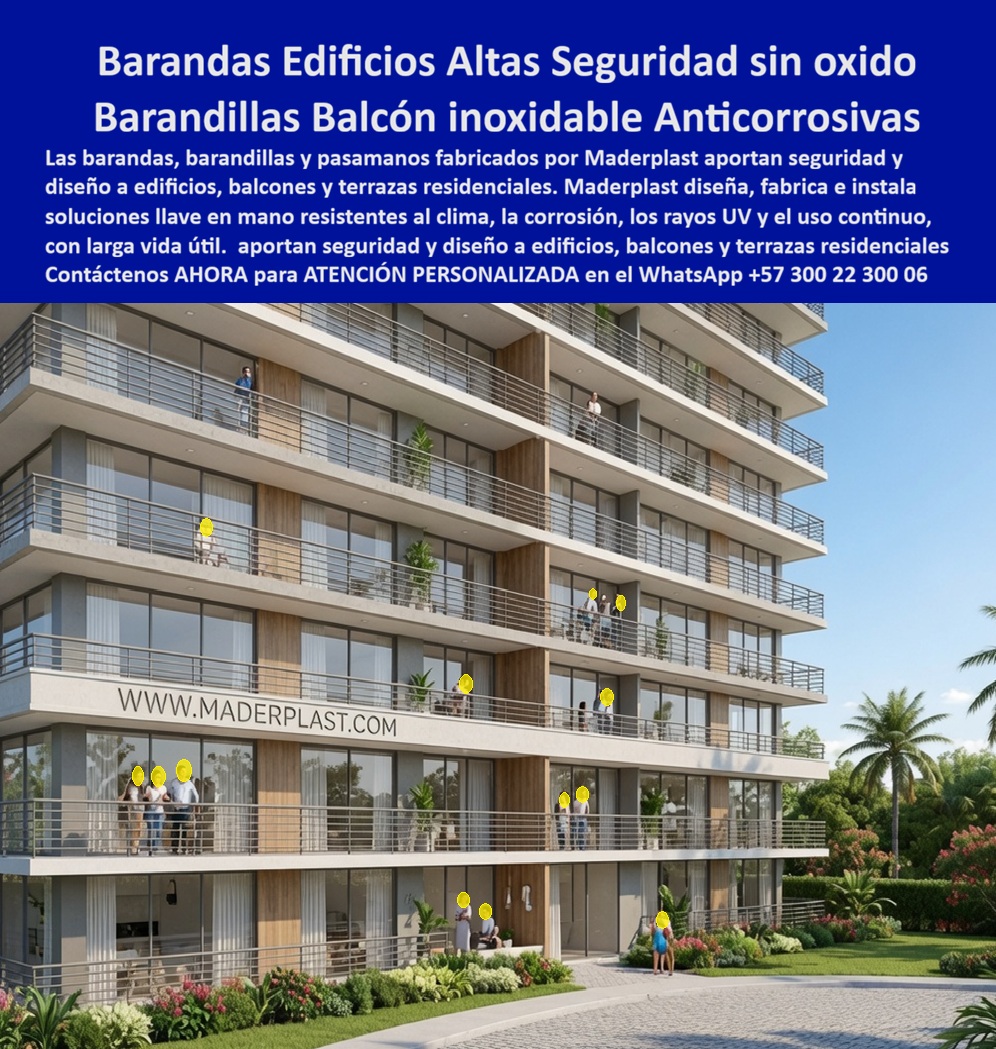 Barandas Edificios Livianas Alta Seguridad Exterior Reja Balcón Maderplast - Barandas balcones inoxidables de fácil instalación, Barandas Terrazas Resistentes Clima Fácil Instalación, Barandillas Terrazas y Apartamentos Anticorrosivos Livianos aa Barandas Edificios Livianas Alta Seguridad Exterior Reja Balcón Maderplast Barandas balcones inoxidables de fácil instalación Barandas Terrazas Resistentes Clima Fácil Instalación Barandillas Terrazas y Apartamentos Anticorrosivos Livianos aa