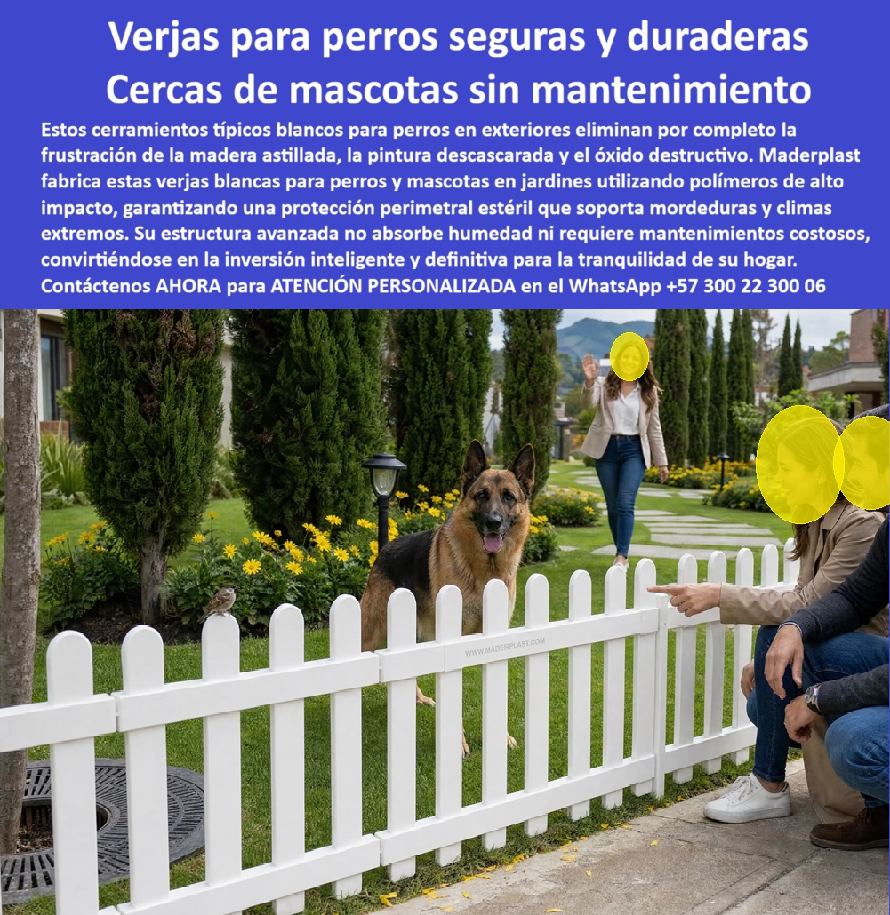 Barandas Para Jardín Mascotas Cercas Verjas Perros Maderplast - Cerramientos Típicos Blancos Perros en Exteriores Sin Mantenimiento, Cerramientos Blancos Para Mascotas Y Jardines, Verjas Blancas para Perros y Mascotas en Jardines Seguras Duradera Barandas Para Jardín Mascotas Cercas Verjas Perros Maderplast Cerramientos Típicos Blancos Perros en Exteriores Sin Mantenimiento Cerramientos Blancos Para Mascotas Y Jardines Verjas Blancas para Perros y Mascotas en Jardines Seguras Duradera