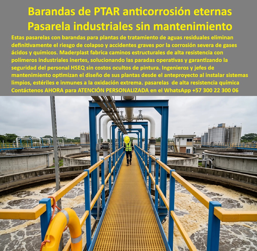 Barandas Pasarelas PTAR Alta Resistencia Química Camino PTAR Maderplast - Barandas Inoxidables PTAR Anticorrosivas Industrial Anticorrosivo Garantía Cinco Años, Barandales Industriales PTAR Duraderos Sin Mantenimiento, Guardacuerpos Indu Barandas Pasarelas PTAR Alta Resistencia Química Camino PTAR Maderplast Barandas Inoxidables PTAR Anticorrosivas Industrial Anticorrosivo Garantía Cinco Años Barandales Industriales PTAR Duraderos Sin Mantenimiento Guardacuerpos Indu