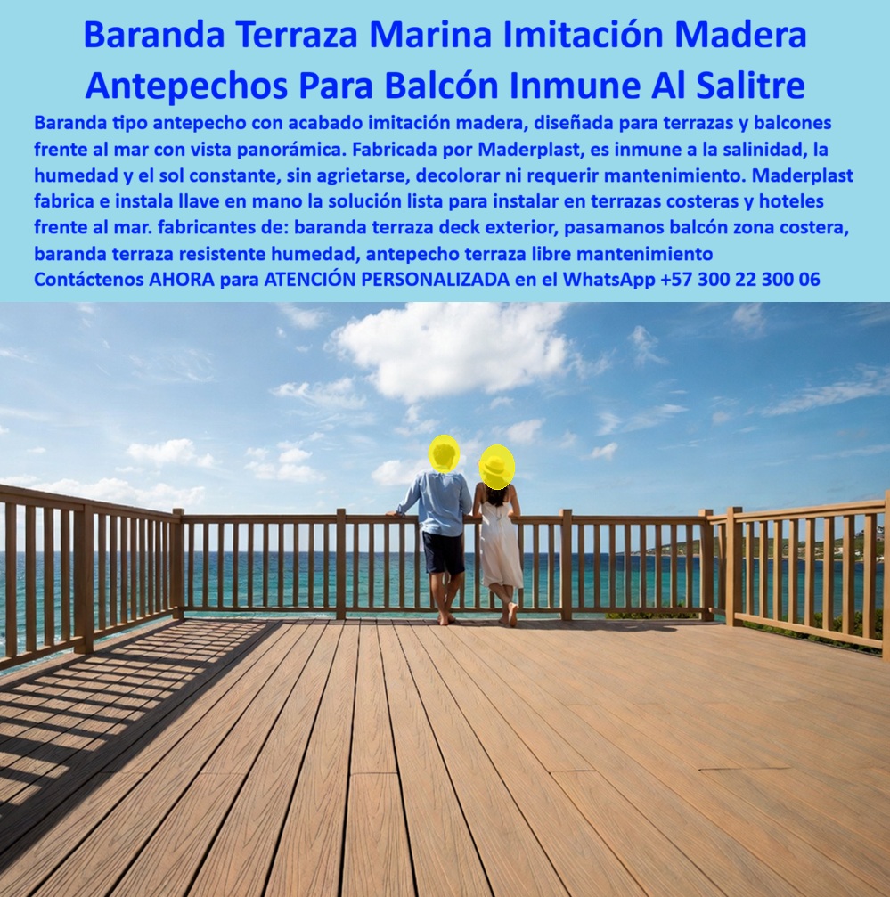 Barandas Terrazas Inmunes A La Salinidad Baranda Madera Maderplast - Antepechos balcones marinos listos instalar, balcones marinos listos instalar, Barandas terrazas costeras inmunes a la salinidad, Vallados perimetrales de exterior libr Barandas Terrazas Inmunes A La Salinidad Baranda Madera Maderplast Antepechos balcones marinos listos instalar balcones marinos listos instalar Barandas terrazas costeras inmunes a la salinidad Vallados perimetrales de exterior libr