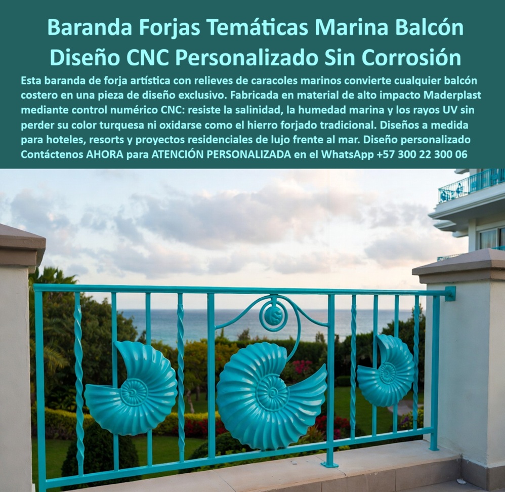 Forja Artística Plástica CNC Barandales artísticos personalizados Maderplast - Barandas balcones costeros de diseño artístico, Cerramientos Decorativos Forjados Artísticos Divisiones y Balcones, Barandales De Forja Plástica Con Temática Marina, A Forja Artística Plástica CNC Barandales artísticos personalizados Maderplast Barandas balcones costeros de diseño artístico Cerramientos Decorativos Forjados Artísticos Divisiones y Balcones Barandales De Forja Plástica Con Temática Marina A