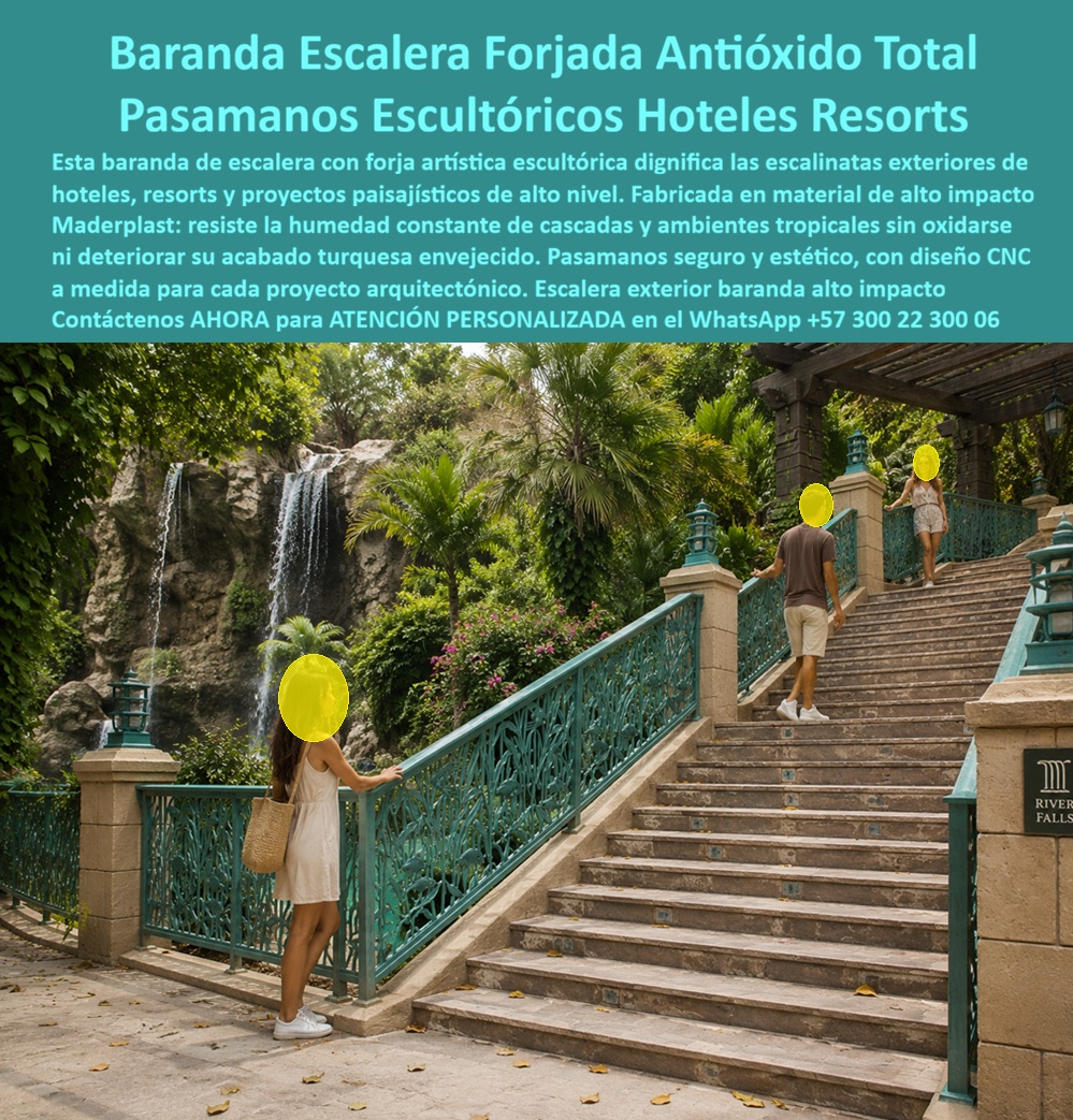 Forja Artística Plástica CNC Cancelas Decorativas Escaleras Maderplast - Cancela Escalera Forjada Plástica Resistente, Barandas Escultóricas Hoteles Resorts, Pasamanos artísticos con diseños exclusivos Forja Artística CNC Forja Artísta Forja Artística Plástica CNC Cancelas Decorativas Escaleras Maderplast Cancela Escalera Forjada Plástica Resistente Barandas Escultóricas Hoteles Resorts Pasamanos artísticos con diseños exclusivos Forja Artística CNC Forja Artísta
