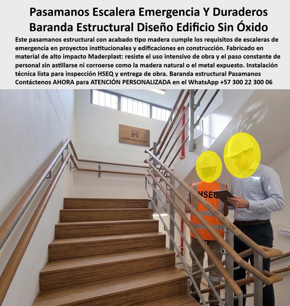 Pasamanos Escaleras De Emergencia Baranda Edificio Maderplast Barandas Escaleras En Proyectos Institucionales Pasamanos Estructurales Edificaciones Barandas Escaleras Edificios y Construcción Anticorrosivas Duraderas Sistemas De Protección Pasamanos Escaleras De Emergencia Baranda Edificio Maderplast Barandas Escaleras En Proyectos Institucionales Pasamanos Estructurales Edificaciones Barandas Escaleras Edificios y Construcción Anticorrosivas Duraderas Sistemas De Protección