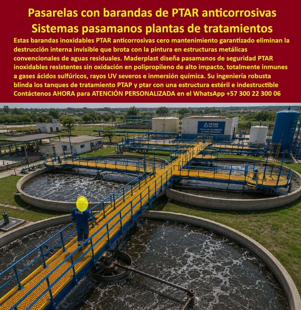 Pasarelas con Barandas Ptar Anticorrosivas Senderos PTAR Maderplast - Barandas Inoxidables PTAR Anticorrosivas Cero Mantenimiento Garantizado, Pasamanos Seguridad PTAR Inoxidables Resistentes Sin Oxidación, Estructura Tanque Inoxidable PTAR ptap Pasarelas con Barandas Ptar Anticorrosivas Senderos PTAR Maderplast Barandas Inoxidables PTAR Anticorrosivas Cero Mantenimiento Garantizado Pasamanos Seguridad PTAR Inoxidables Resistentes Sin Oxidación Estructura Tanque Inoxidable PTAR ptap
