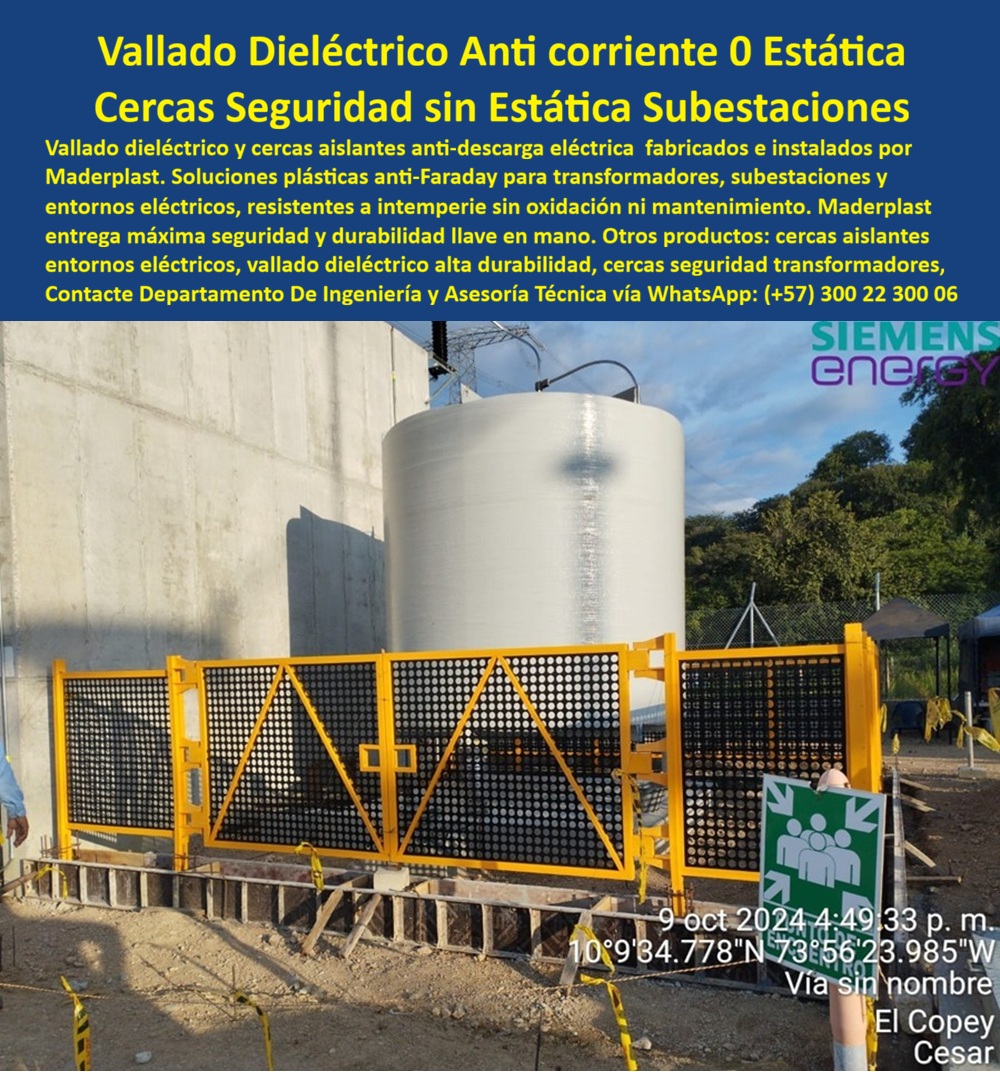 Vallado Dieléctrico Anti Descarga Eléctrica Cerramientos Seguridad Maderplast - Cercas Aislantes de Corriente y Descargas Transformadores, Vallado Plástico Anti Faraday Eléctrico Resistente Intemperie, Cerramiento Dieléctrico Subestación Retie Vallado Dieléctrico Anti Descarga Eléctrica Cerramientos Seguridad Maderplast Cercas Aislantes de Corriente y Descargas Transformadores Vallado Plástico Anti Faraday Eléctrico Resistente Intemperie Cerramiento Dieléctrico Subestación Retie