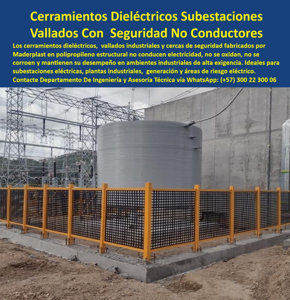 Vallado Dieléctrico Anti Descarga Eléctrica Cerramientos Seguridad Maderplast - Cerramiento Dieléctrico Industrial Plástico Cero Mantenimiento, Cerramiento No Conductor Eléctrico Plástico Larga Duración, Cerca Plástica Subestación Eléctrica Vallado Dieléctrico Anti Descarga Eléctrica Cerramientos Seguridad Maderplast Cerramiento Dieléctrico Industrial Plástico Cero Mantenimiento Cerramiento No Conductor Eléctrico Plástico Larga Duración Cerca Plástica Subestación Eléctrica