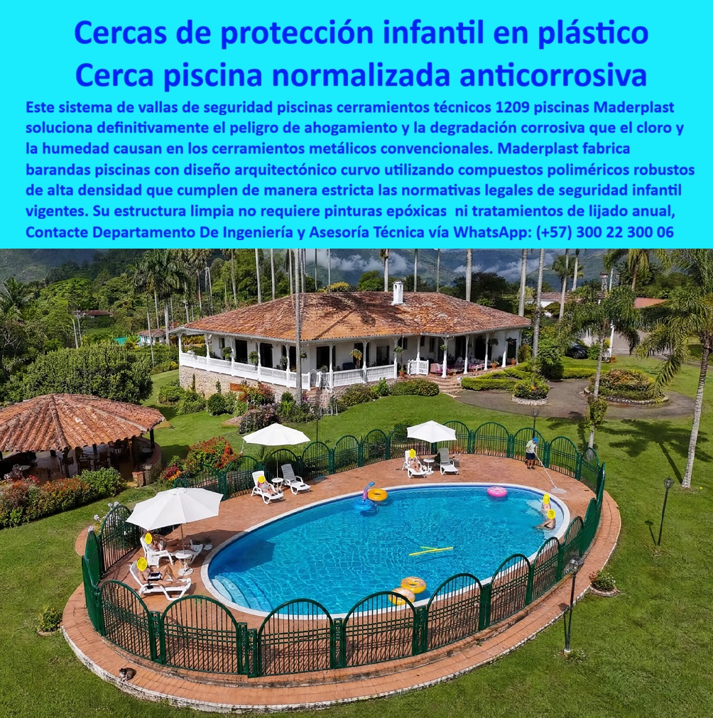 Vallas de Seguridad Piscinas Cerramientos Técnicos 1209 Piscinas Maderplast - Cercas de protección infantil en acero plástico duradero, Cerca Piscina Normalizada Anticorrosiva Fácil Instalación, Barandas Piscinas Con Diseño Arquitectónico Curvo, Vallas de Seguridad Piscinas Cerramientos Técnicos 1209 Piscinas Maderplast Cercas de protección infantil en acero plástico duradero Cerca Piscina Normalizada Anticorrosiva Fácil Instalación Barandas Piscinas Con Diseño Arquitectónico Curvo