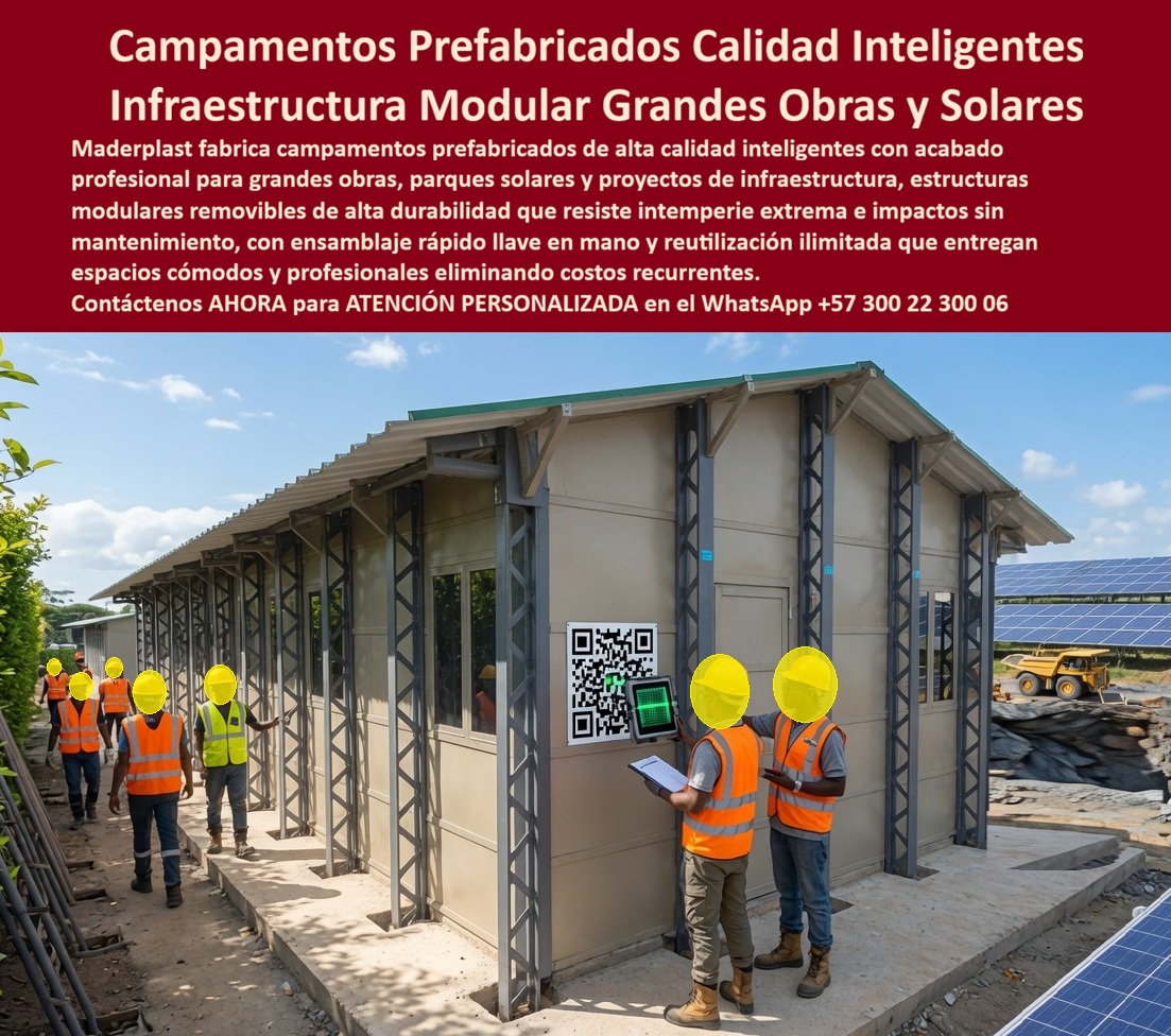 Campamentos Prefabricados Alta Calidad Smart Campamento Maderplast Campamentos Acabado Profesional Campamentos Removibles Construcción Infraestructura Modular Inteligente Grandes Obras Campamentos Prefabricados de Alta Durabilidad AA