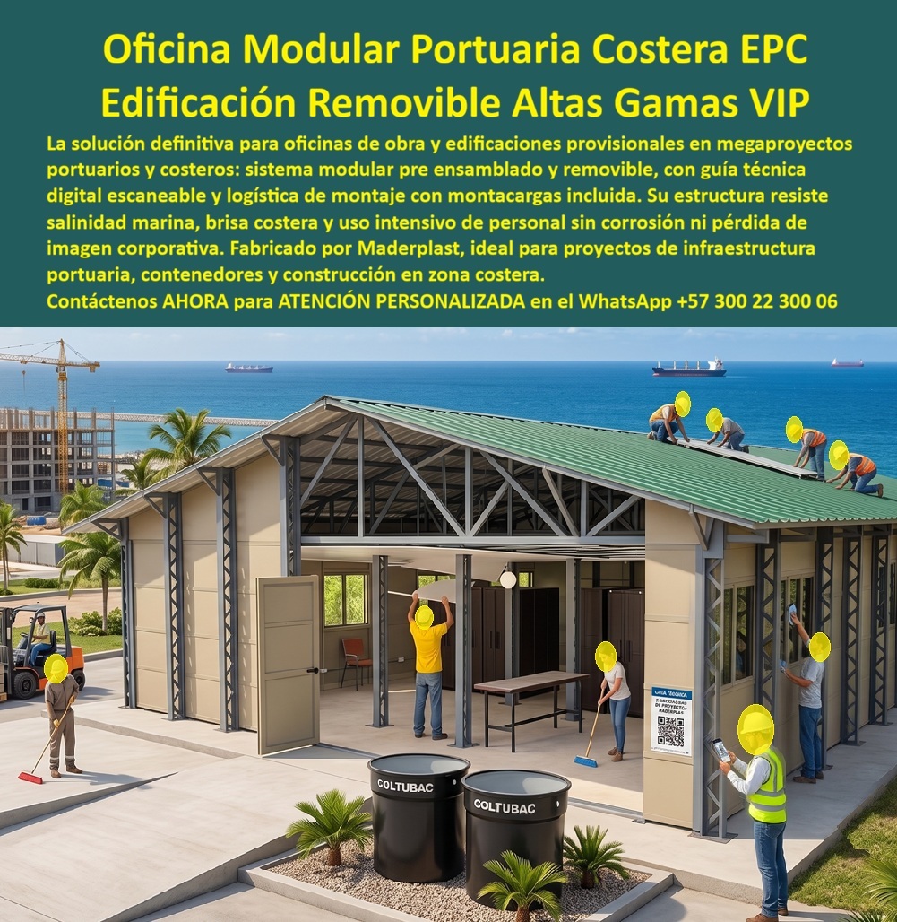 Campamentos Prefabricados Alta Calidad Smart Campamento Maderplast Sistema modular de campamento grandes proyectos Edificaciones provisionales preensambladas y removibles grandes proyectos Oficinas de obra prefabricadas de alta gama a