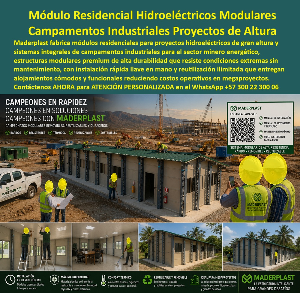 Campamentos Prefabricados Alta Calidad Smart Campamento Maderplast módulos residenciales proyecto hidroeléctrico de gran altura 00