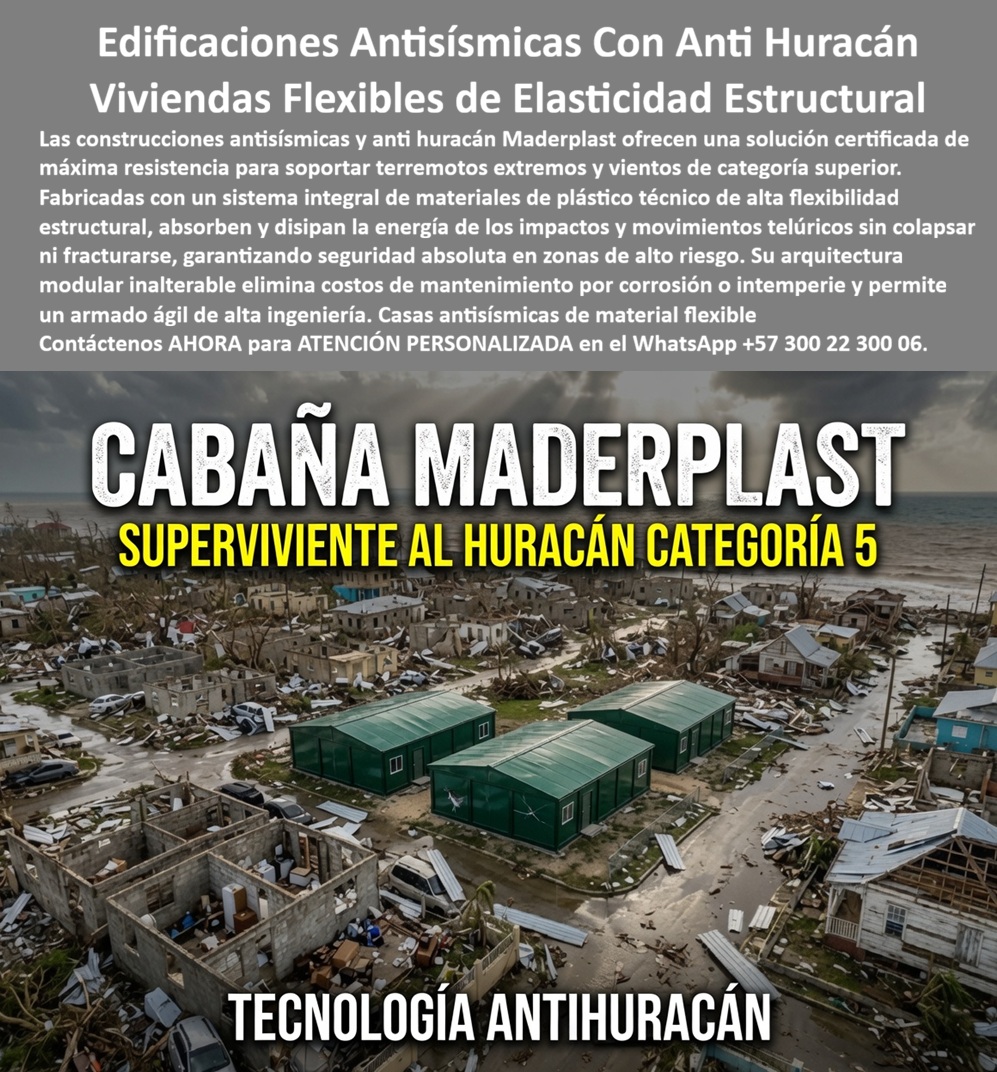 Construcciones Antisísmicas Anti Huracán Elasticidad Estructural Maderplast Construcciones antisísmicas certificadas para terremotos extremos Casas Antisísmicas con Material Flexible Sistema Integral de Construcción Resistente sismicas