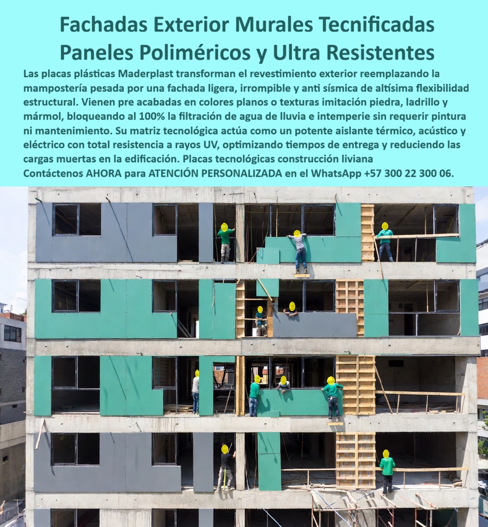 Panel Innovador Construcción Tecnificada Muros Secos Exteriores Maderplast Láminas Plásticas con Acabado Premium Placas Tecnológicas Construcción Liviana Paneles de Alto Desempeño Construcción Moderna Paneles poliméricos mampostería A