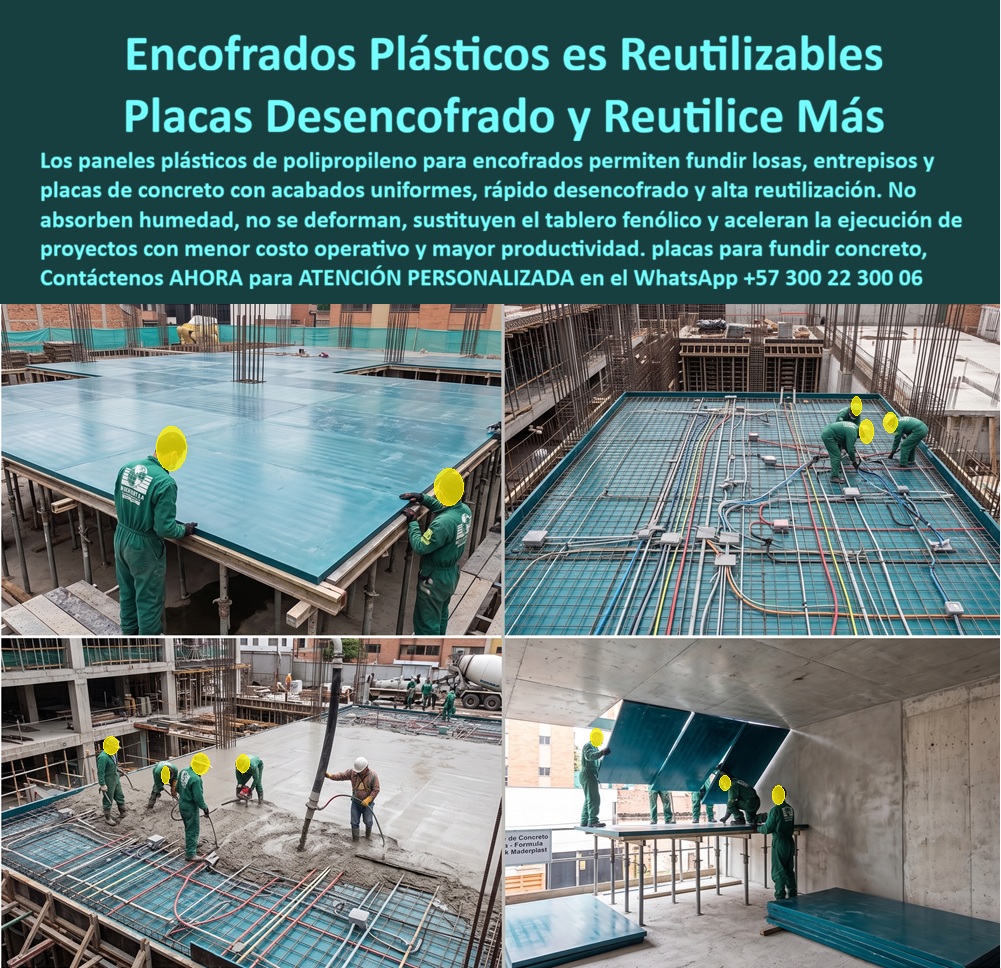 Tableros De Polipropileno Placa Encofrados De Concreto Maderplast Sistema de Paneles Encofrados Reutilizables Paneles modulares de polímero vaciado de concreto Tablero de polipropileno fundición de concreto Panel plástico fundición PP