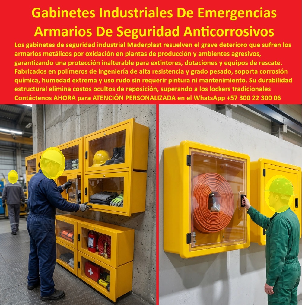 Armarios de seguridad contra incendios Estación de extintor Maderplast Gabinetes Para Extintores Y Equipos Contra Incendios Seguros Gabinetes para almacenamiento de equipos de rescate Sistema Gabinetes Seguridad Industrial Y Emergencias