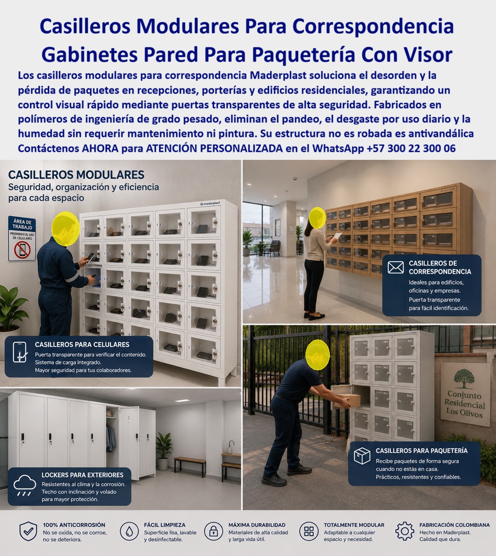 Casillas Para Recibir Paquetes Y Documentos Casilleros Recepción Maderplast Gabinetes Correspondencia Con Puertas Transparentes Seguras Casilleros correspondencia en edificios residenciales Muebles correspondencia en recepción Casillas A