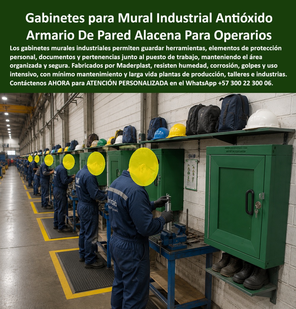 Gabinete De Pared Armario Colgado Casillero Mural Mueble Flotante Maderplast Armario Industrial Con Puertas Transparentes Para Inspección Visual Casillero Configurable Pared Antióxido Máxima Visibilidad Contenido Interior Gabinete Mural
