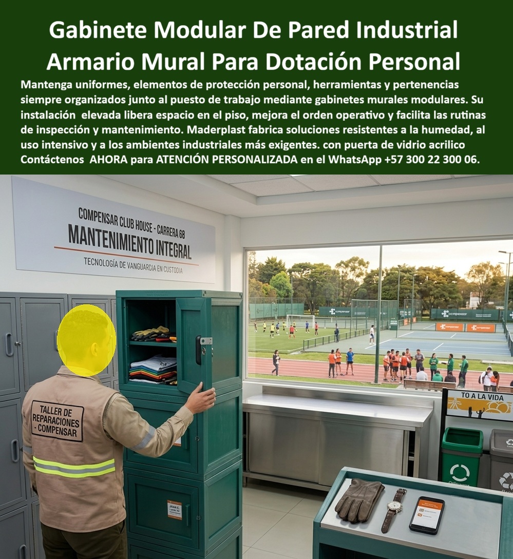 Gabinete De Pared Armario Colgado Casillero Mural Mueble Flotante Maderplast Locker Vertical Acrílico Uso Rudo Garantía Extendida Industrial Casillero Industrial Con Visibilidad Interior Y Control Permanente Gabinete Modular De Pared HSQ