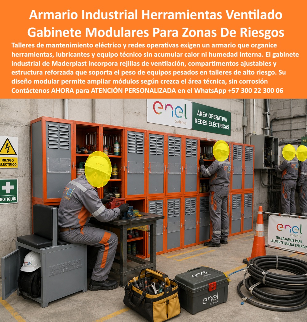 Gabinetes Industriales Muebles Para Herramientas Armarios De Maderplast Alacenas industriales para guardar dotación en taller Gabinetes Modulares Para Centros De Mantenimiento Y Áreas Técnicas Gabinetes mantenimiento industrial Armarios