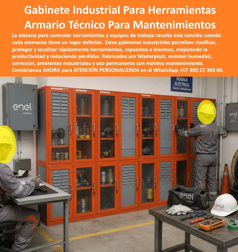 Gabinetes Industriales Muebles Para Herramientas Armarios De Maderplast Alacenas industriales para guardar equipos e insumos Gabinete metálico ventilado para bodega de herramientas eléctricas Armarios para herramientas de electricistas a