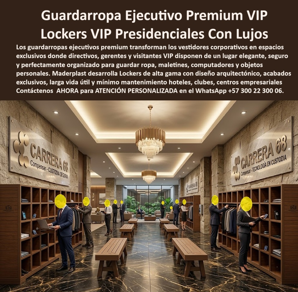 Guardarropa Presidencias Lockers Premium De Gerencia General Maderplast Casilleros de lujo para vestidores corporativos Lockers premium para suites de gerencia general Locker Presidencial Que Eleva La Imagen Empresarial Locker Premium A