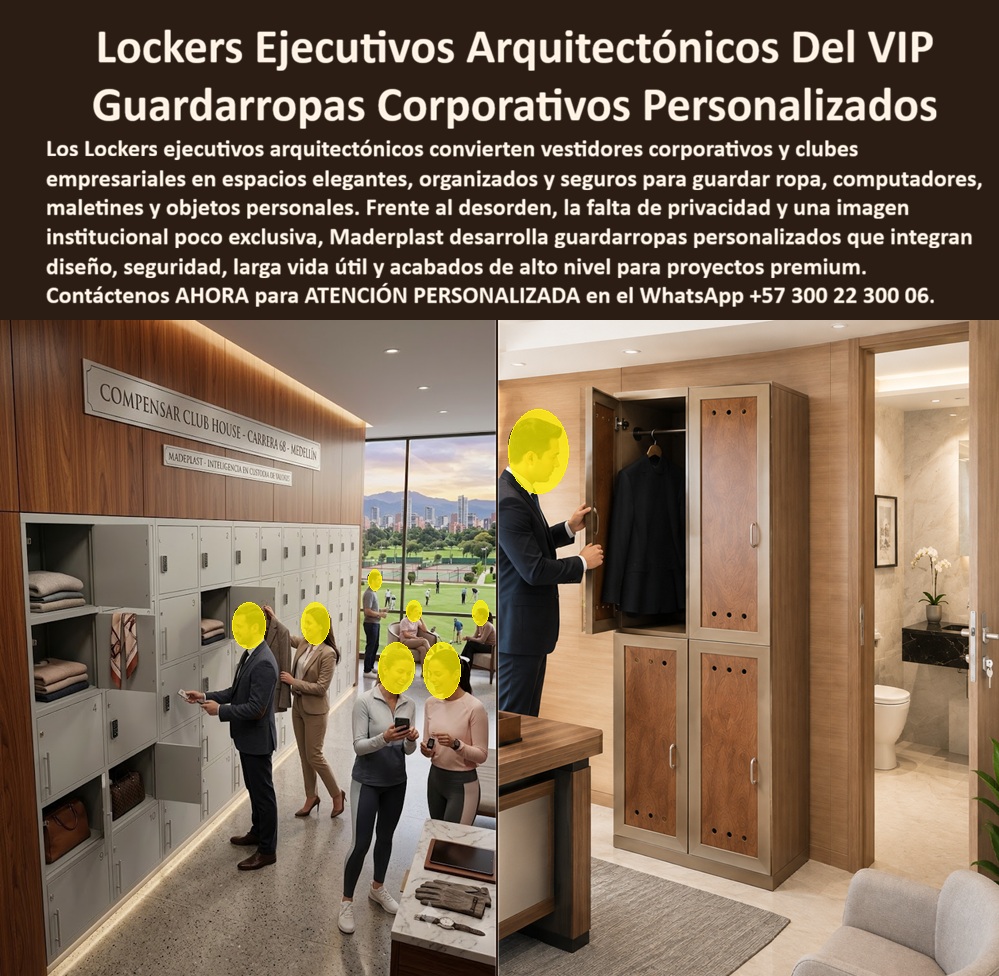 Guardarropa Presidencias Lockers Premium De Gerencia General Maderplast Locker Arquitectónico Premium Para Vestidores Ejecutivos VIP Casilleros para altos ejecutivos con diseño fino Locker Ejecutivo Personalizado Para Áreas Corporativas