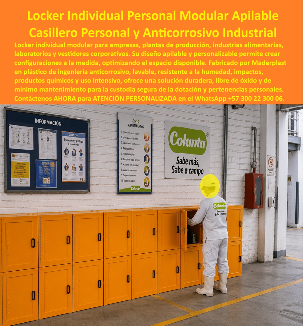 Locker individual Locker personalizado Locker unipersonal Maderplast Locker personal unipersonal resistente a corrosión Casillero de personal para vestiarios de gran escala Casilleros industriales de alta resistencia Locker azul
