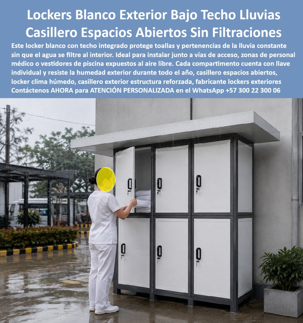Lockers Exteriores Impermeable A Lluvia Y Sol Casilleros exterior Maderplast Lockers Espacios Abiertos Con Protección Solar Y Contra La Humedad Locker verde para vestidor de piscina resistente a la humedad Lockers Impermeables Exterior